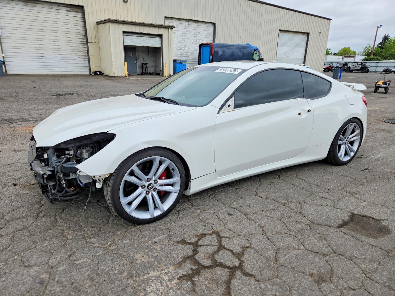 2011 Hyundai Genesis Coupe 3.8l White vin: KMHHU6KH4BU062215