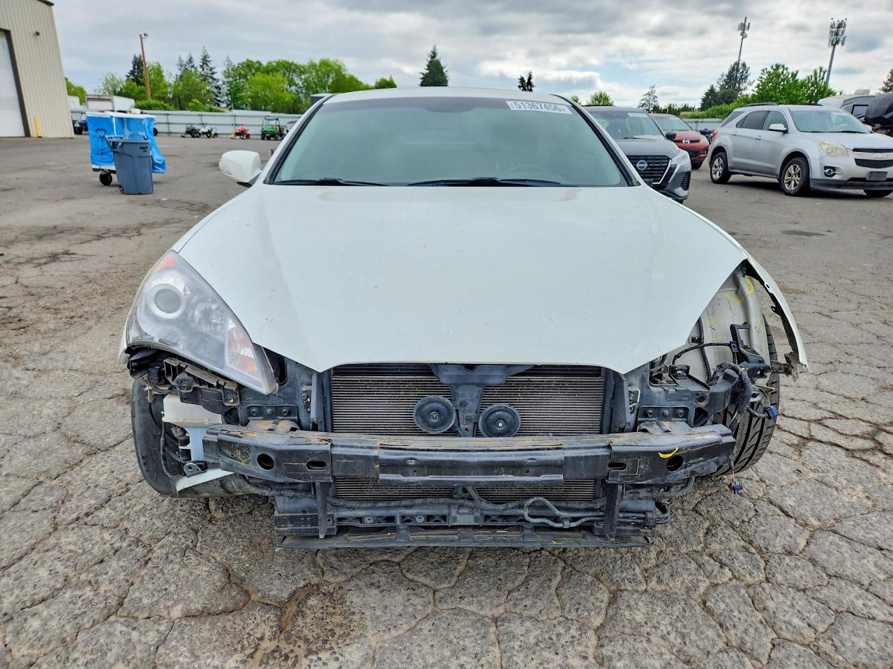 2011 Hyundai Genesis Coupe 3.8l White vin: KMHHU6KH4BU062215