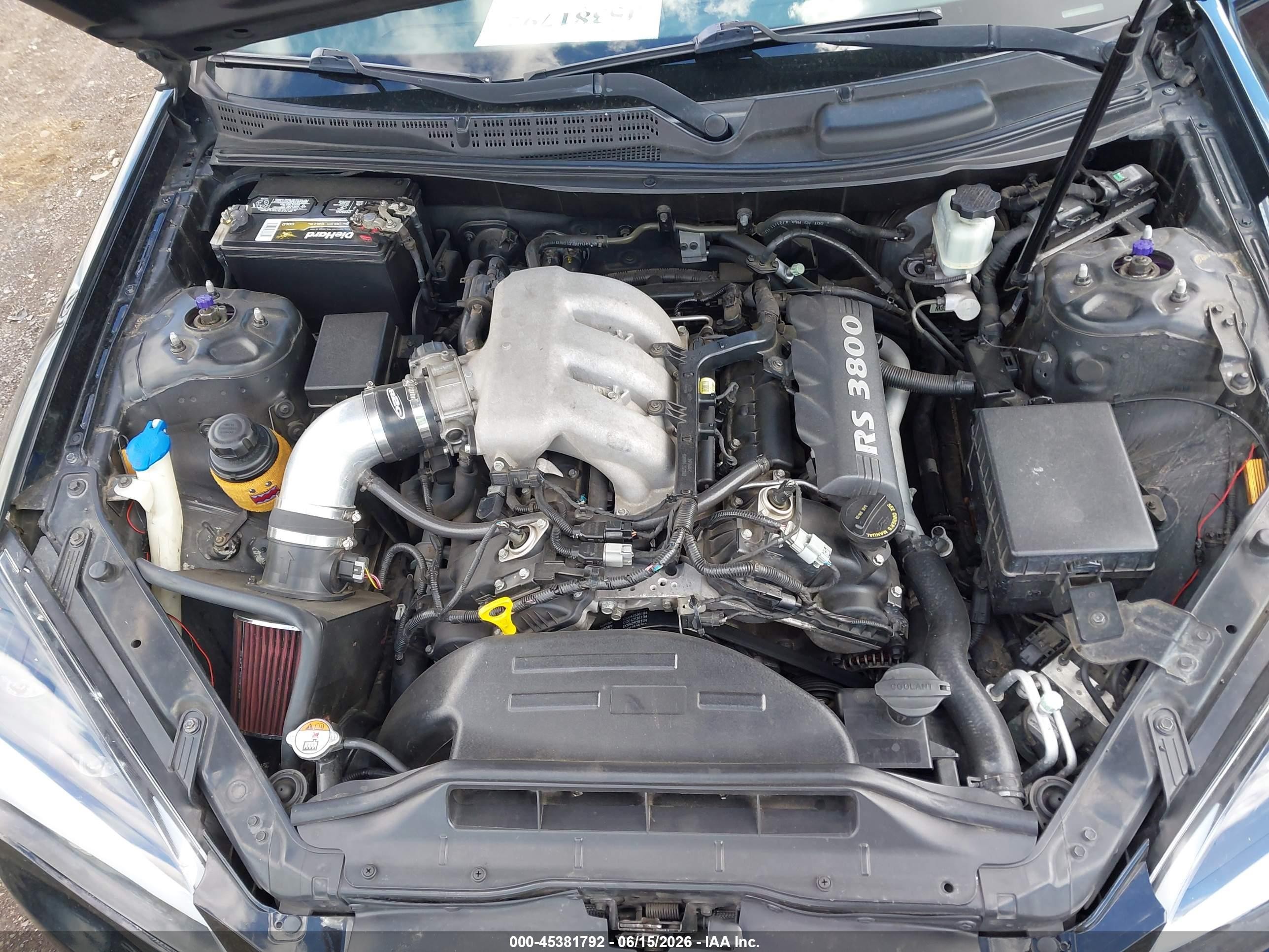 2012 Hyundai Genesis 3.8 Track Black vin: KMHHU6KH4CU069103