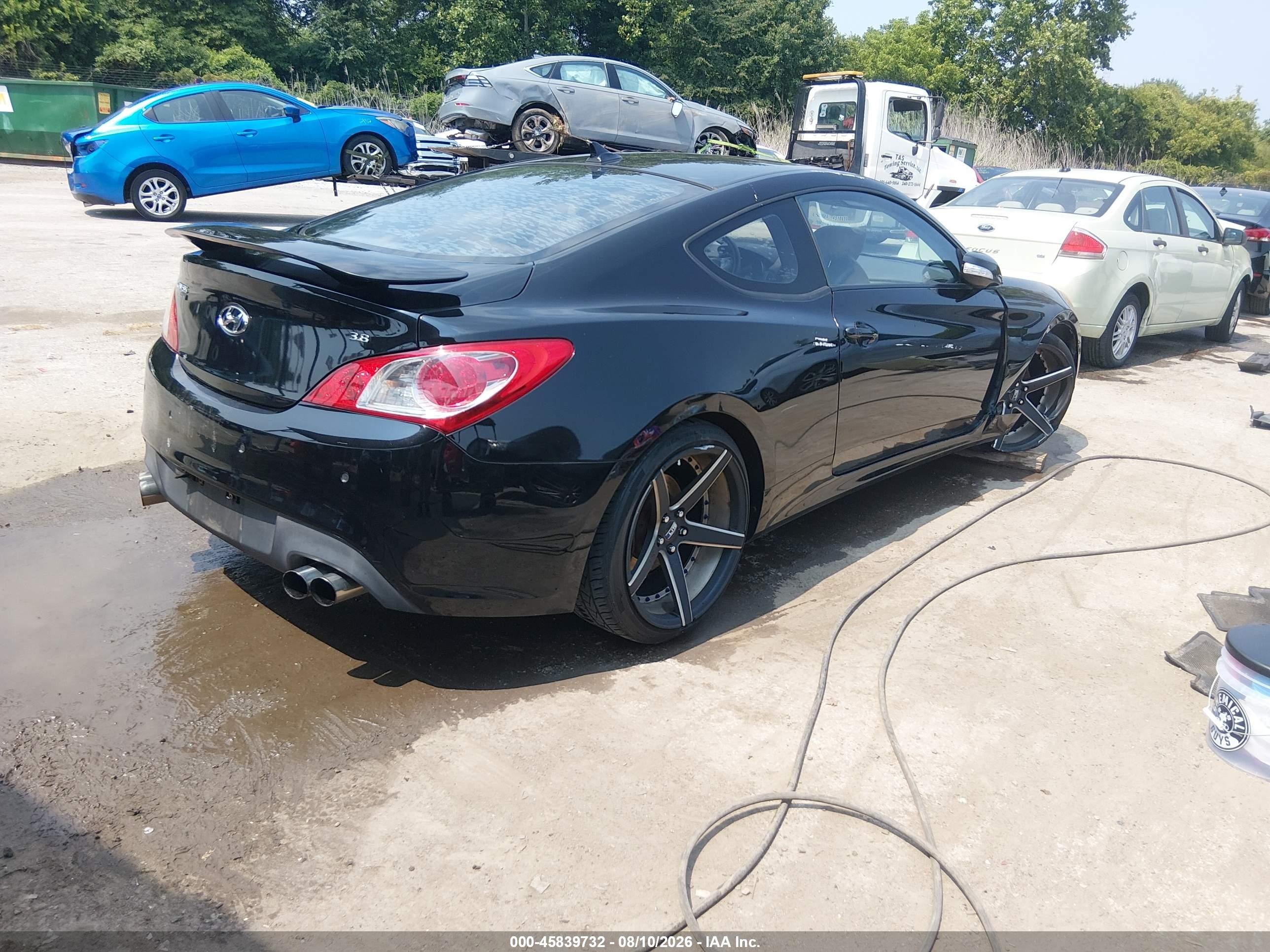 2010 Hyundai Genesis 3.8 Grand Touring Черный vin: KMHHU6KH5AU018349