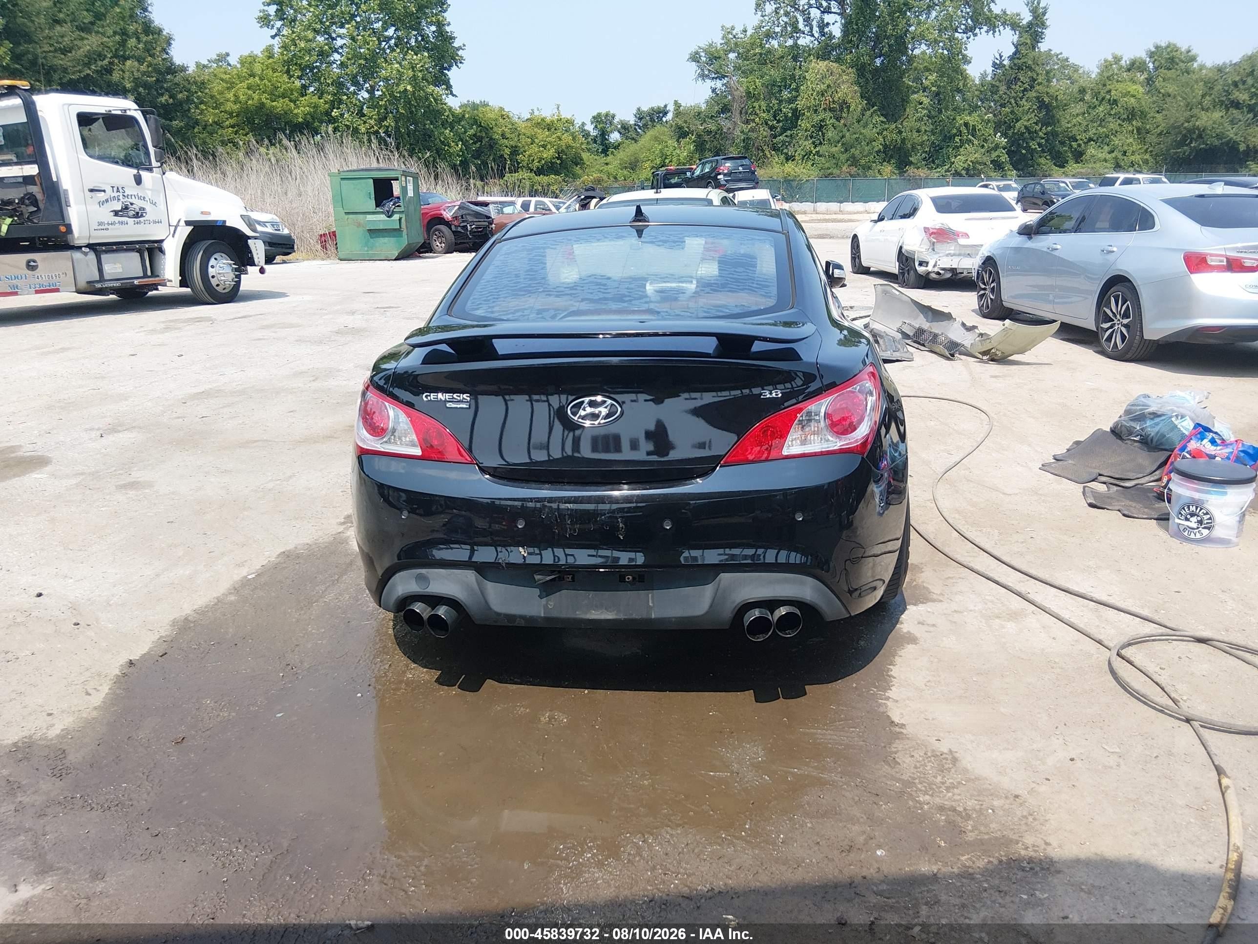 2010 Hyundai Genesis 3.8 Grand Touring Черный vin: KMHHU6KH5AU018349