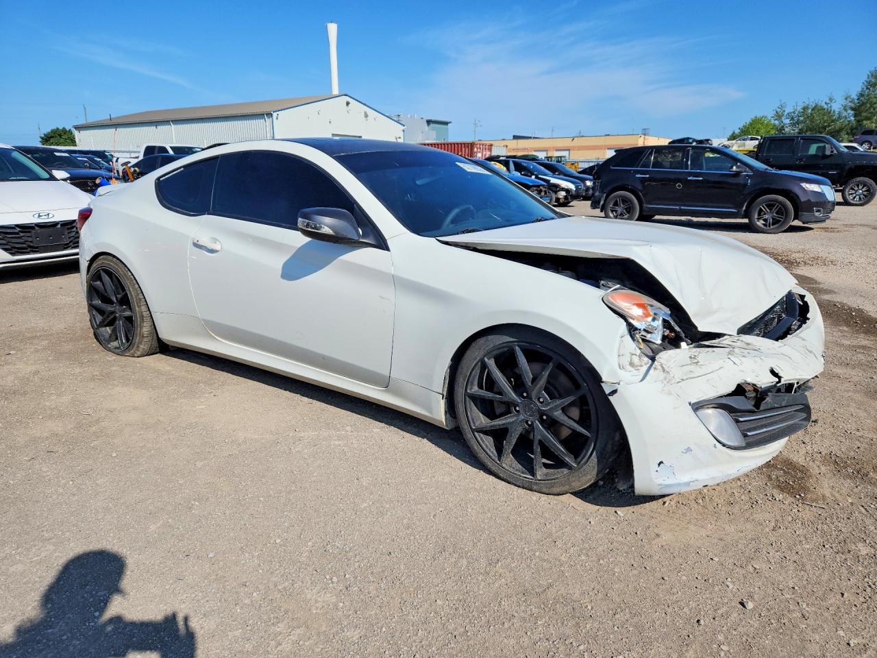 2010 Hyundai Genesis Coupe 3.8l White vin: KMHHU6KH5AU033272