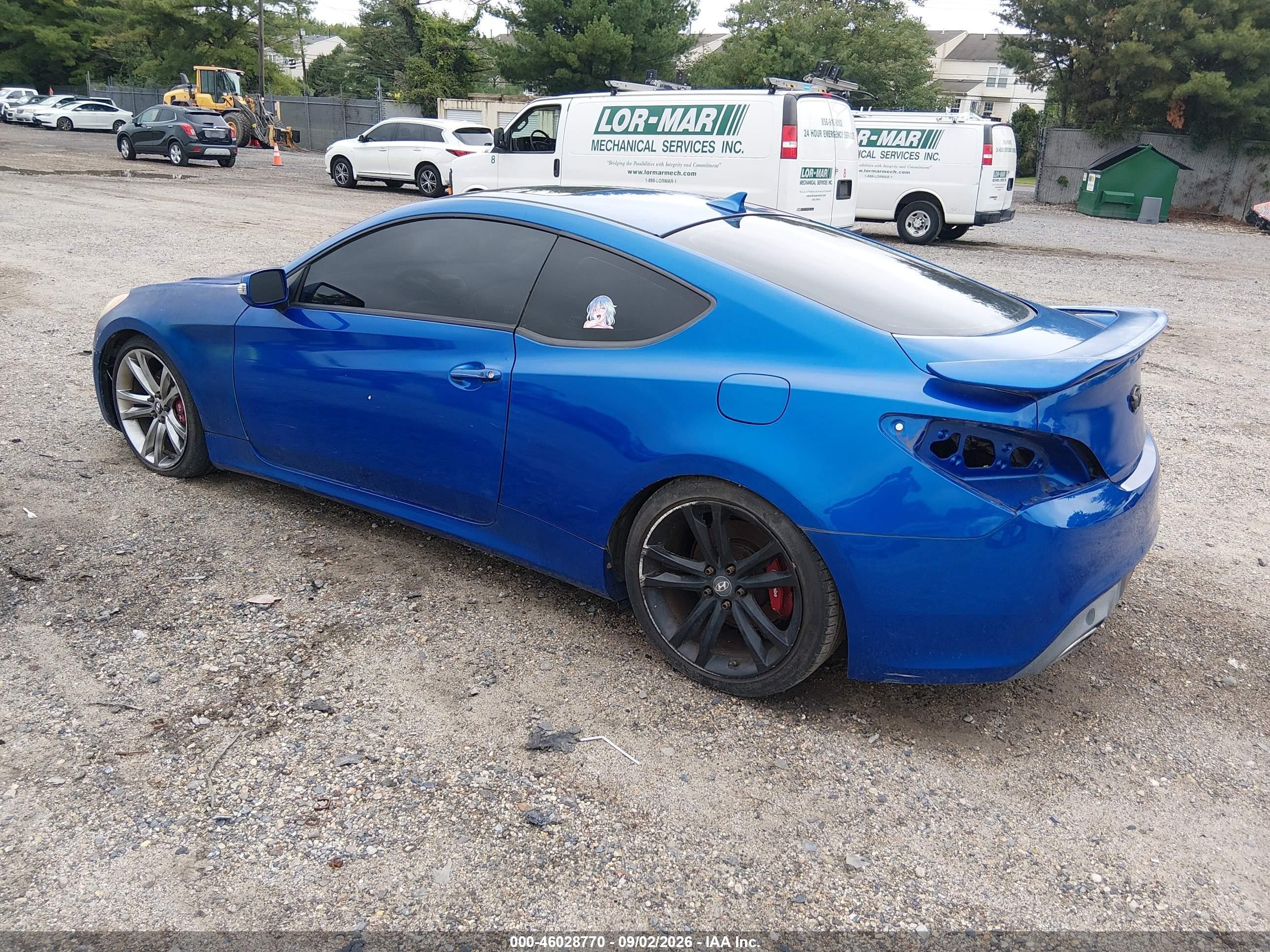 2011 Hyundai Genesis 3.8 Track Синий vin: KMHHU6KH6BU048994