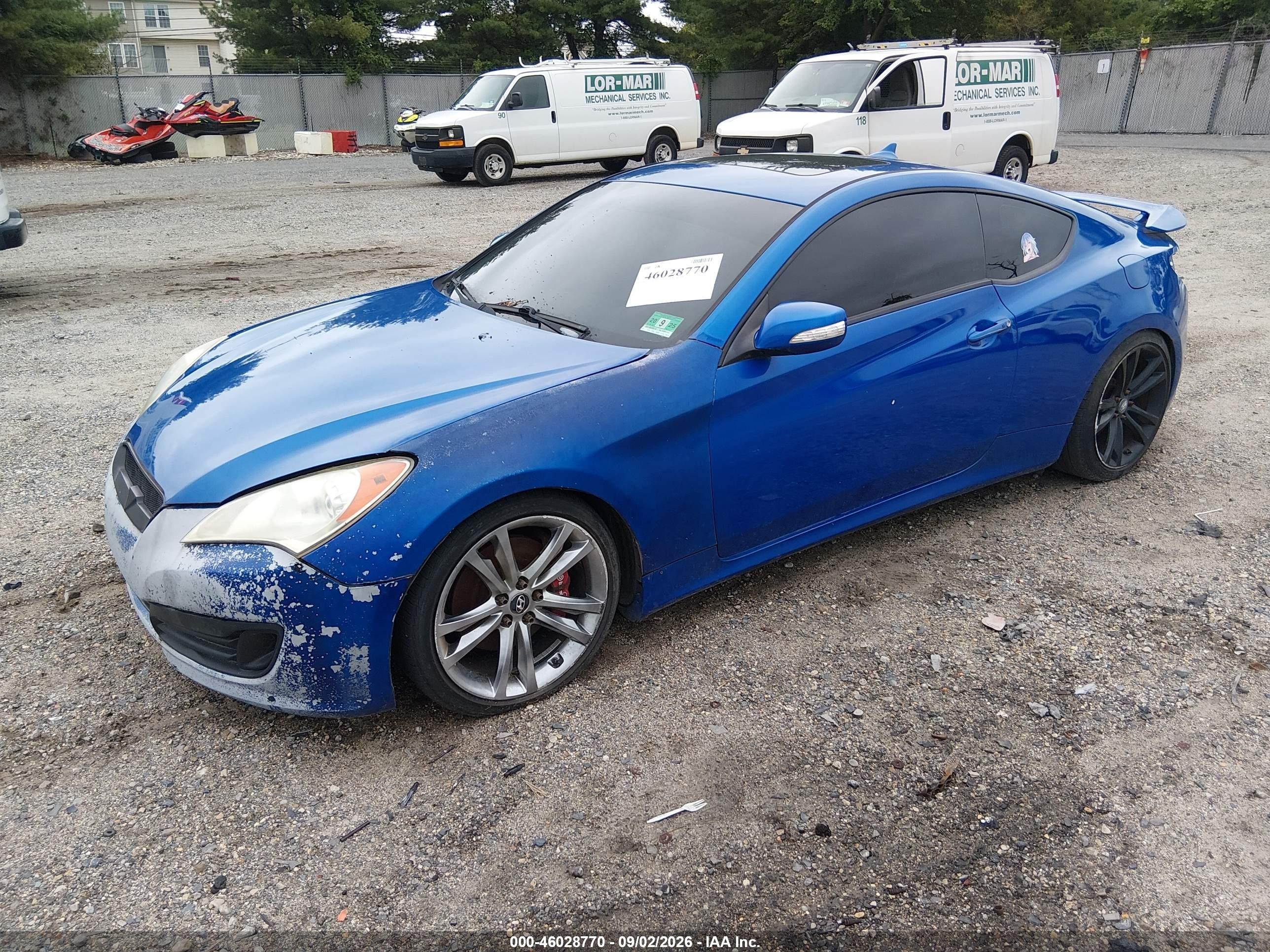 2011 Hyundai Genesis 3.8 Track Синий vin: KMHHU6KH6BU048994