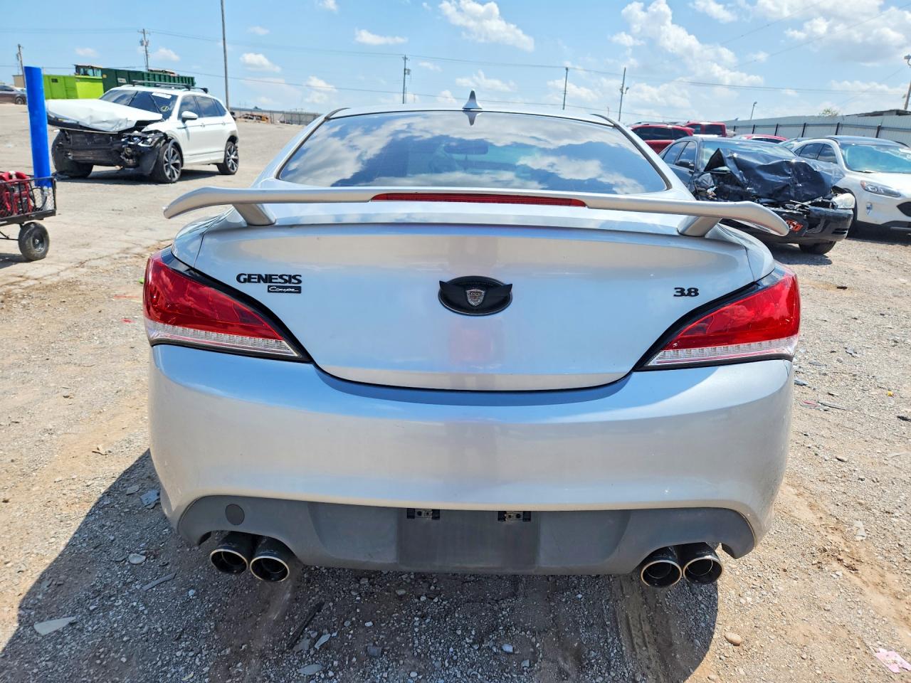 2012 Hyundai Genesis Coupe 3.8l Gray vin: KMHHU6KH6CU078322