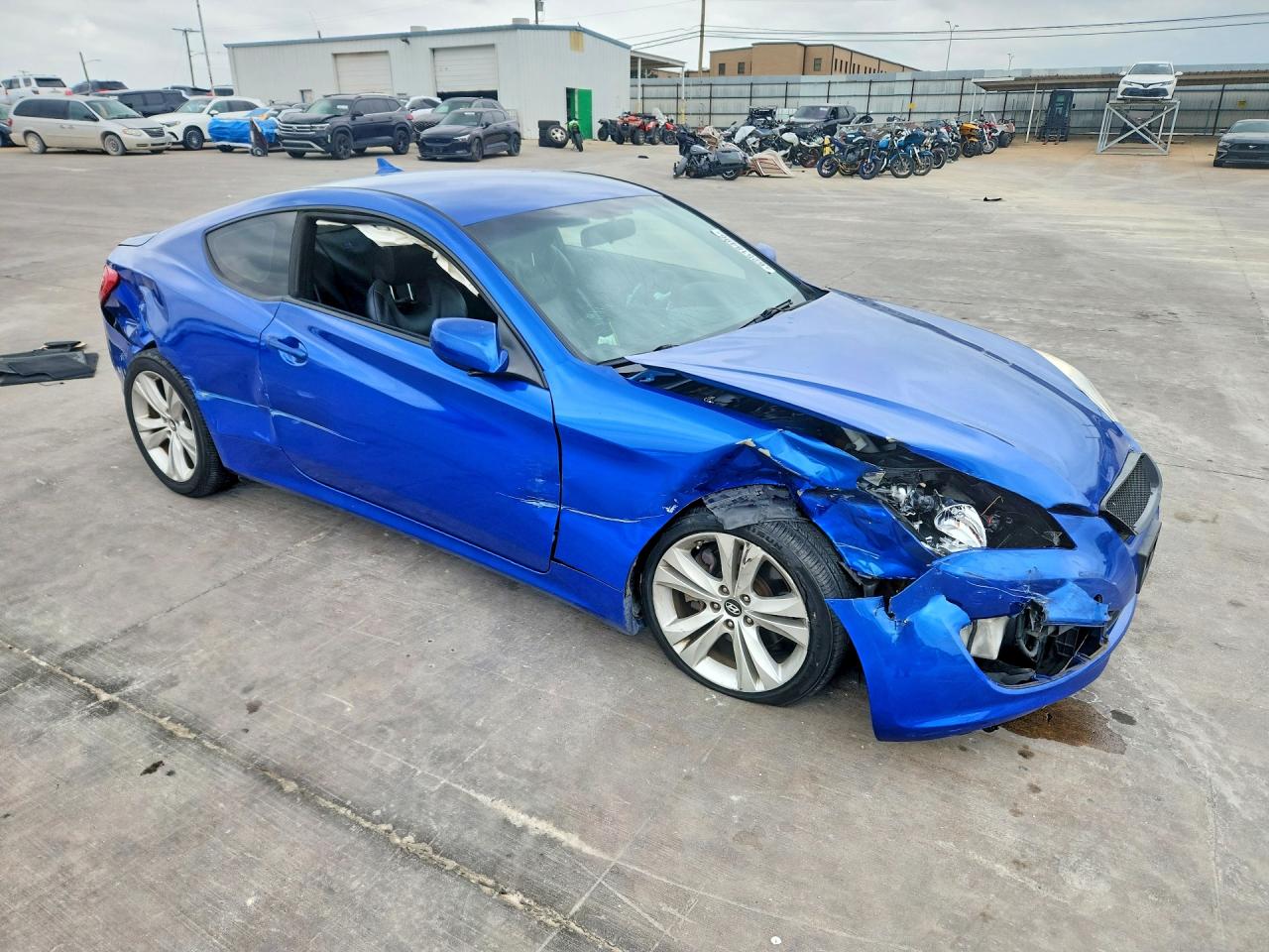 2010 Hyundai Genesis Coupe 3.8l Blue vin: KMHHU6KH7AU023312