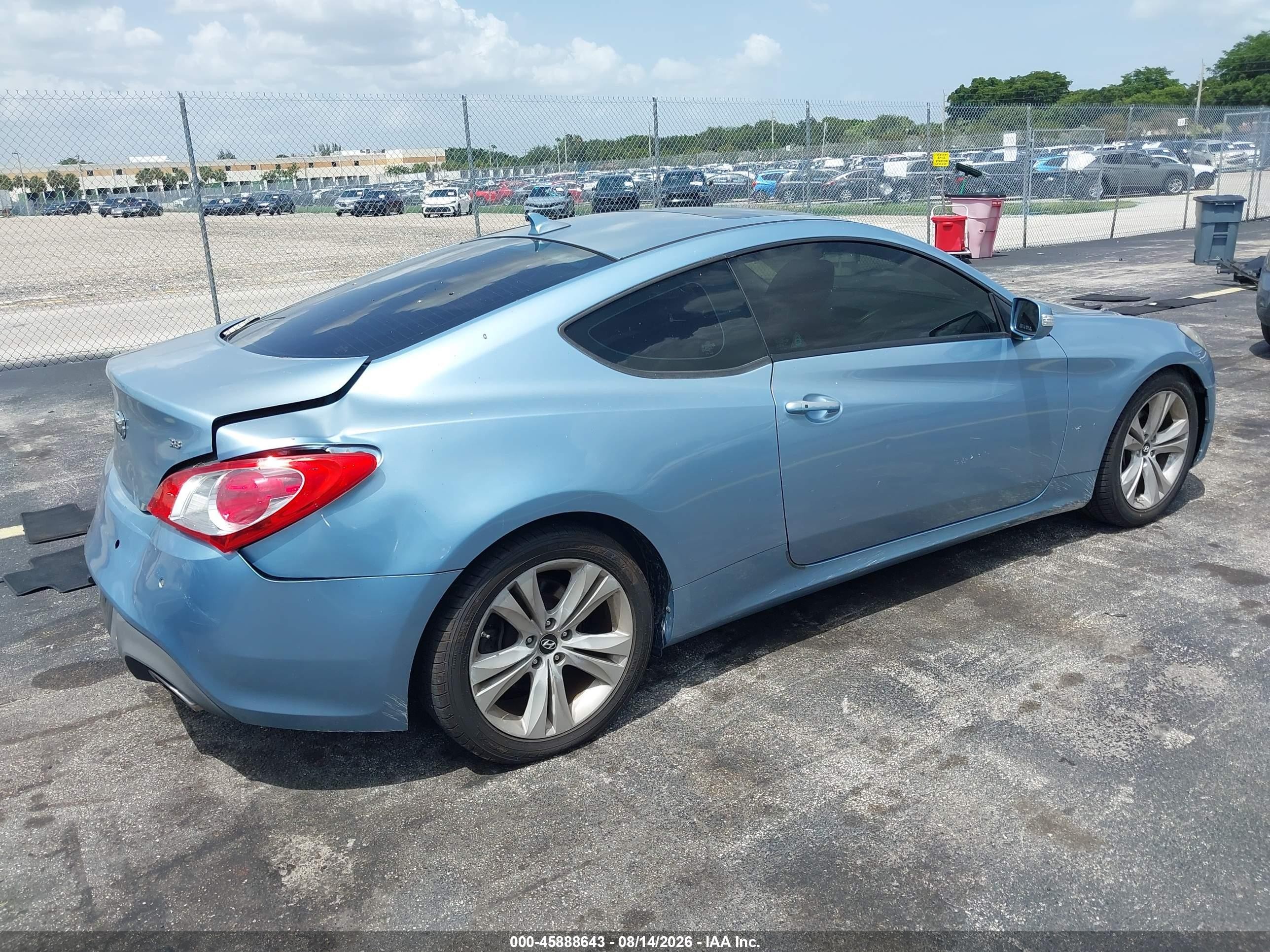 2011 Hyundai Genesis 3.8 Grand Touring Blue vin: KMHHU6KH7BU063293