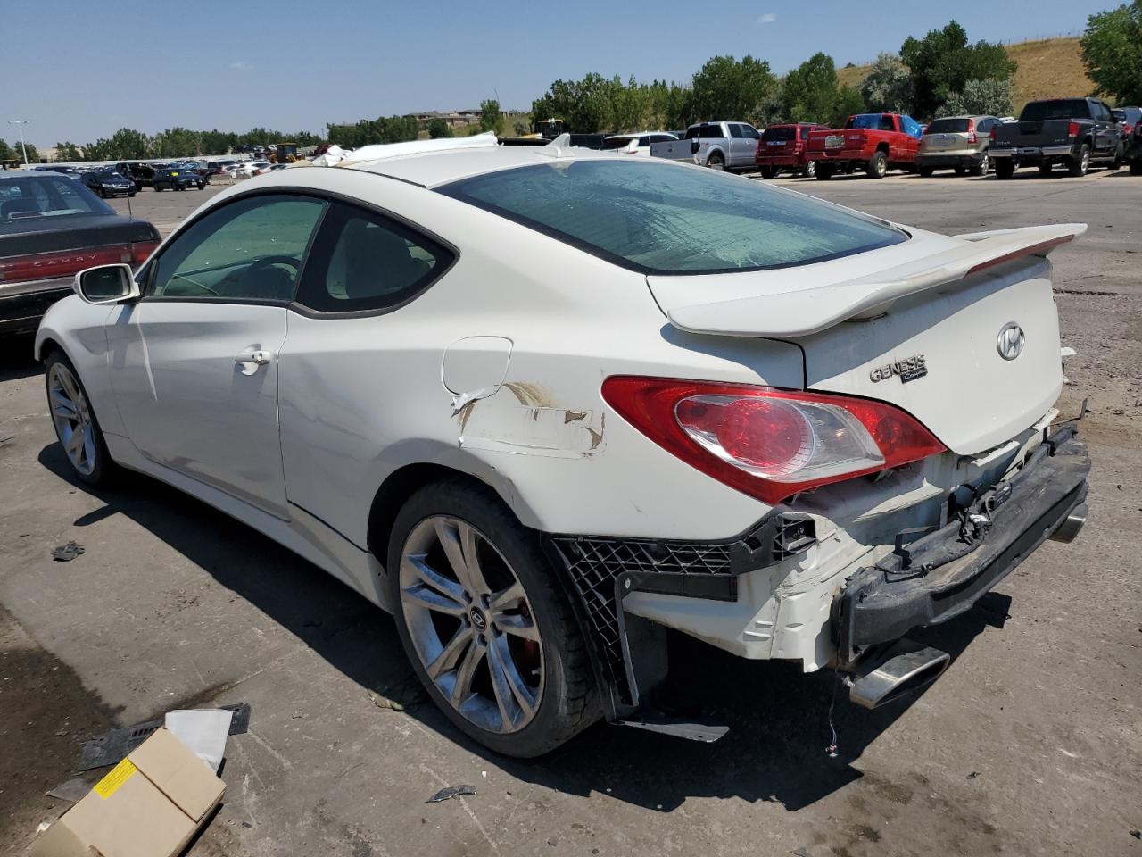 2012 Hyundai Genesis Coupe 3.8l White vin: KMHHU6KH7CU065787