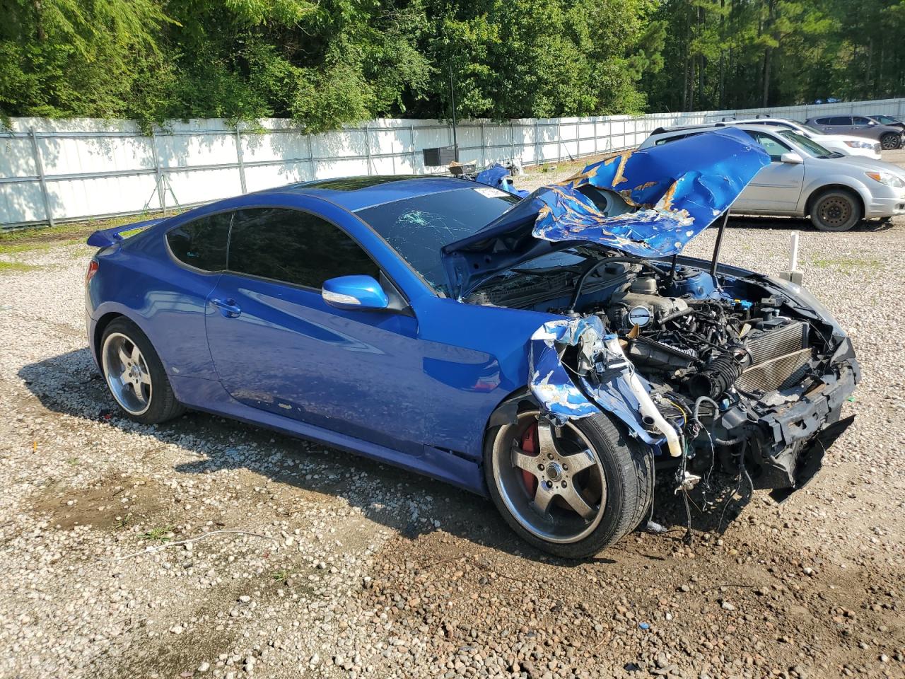 2010 Hyundai Genesis Coupe 3.8l Blue vin: KMHHU6KH8AU027899