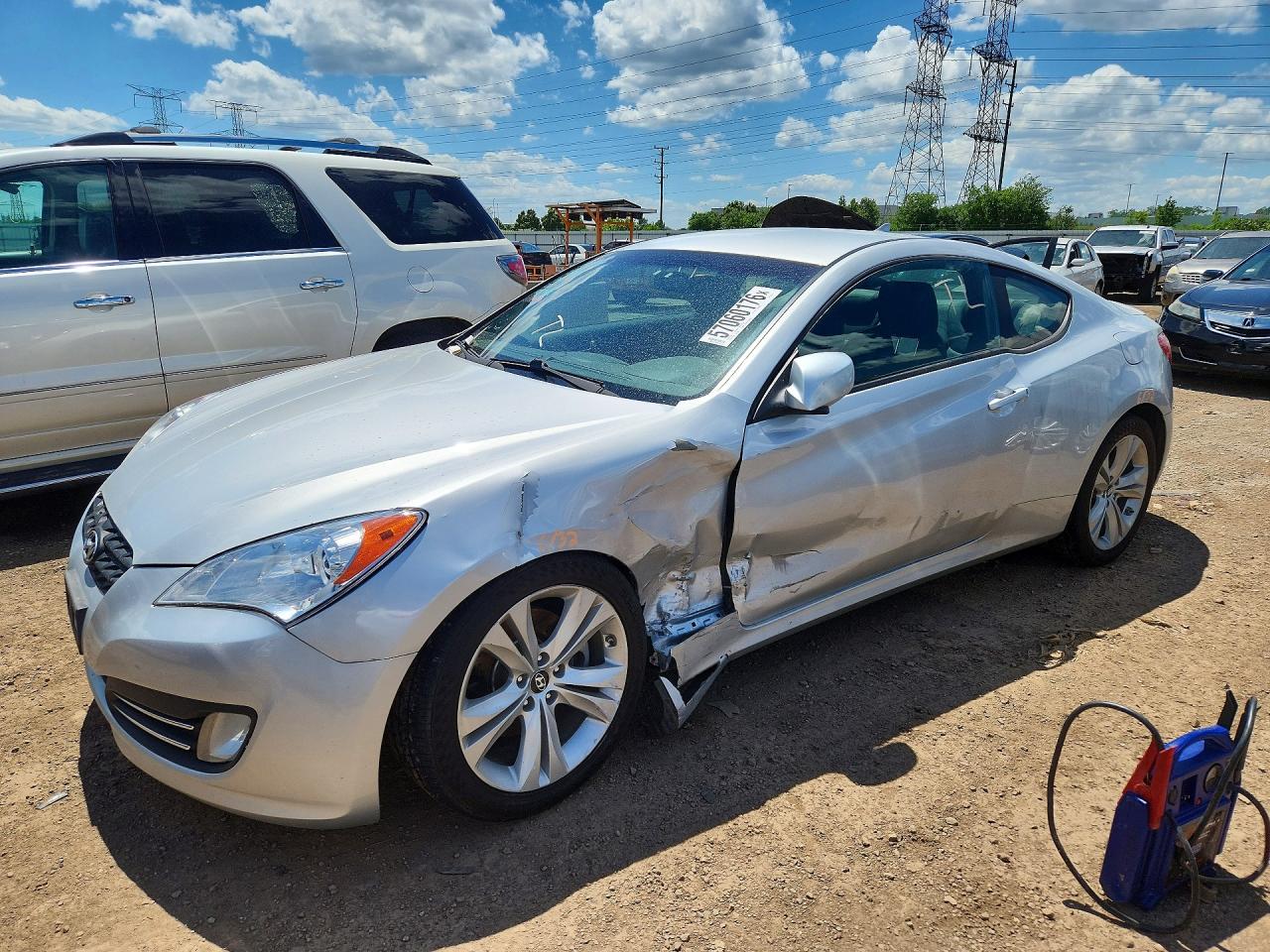 2010 Hyundai Genesis Coupe 3.8l Серебряный vin: KMHHU6KH8AU042399