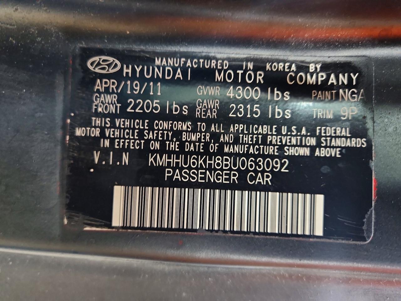 2011 Hyundai Genesis Coupe 3.8l R-spec Gray vin: KMHHU6KH8BU063092