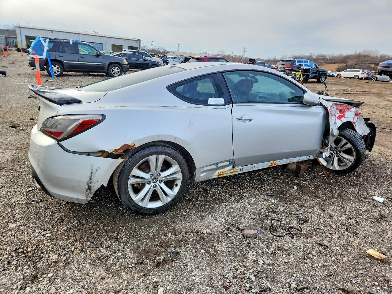 2010 Hyundai Genesis Coupe 3.8l Grand Touring Silver vin: KMHHU6KHXAU035213