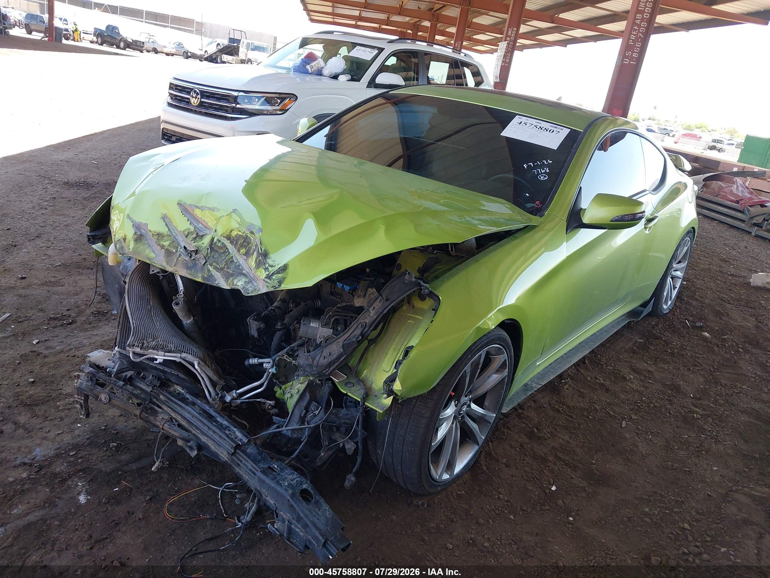 2010 Hyundai Genesis 3.8 Track Green vin: KMHHU6KHXAU037768