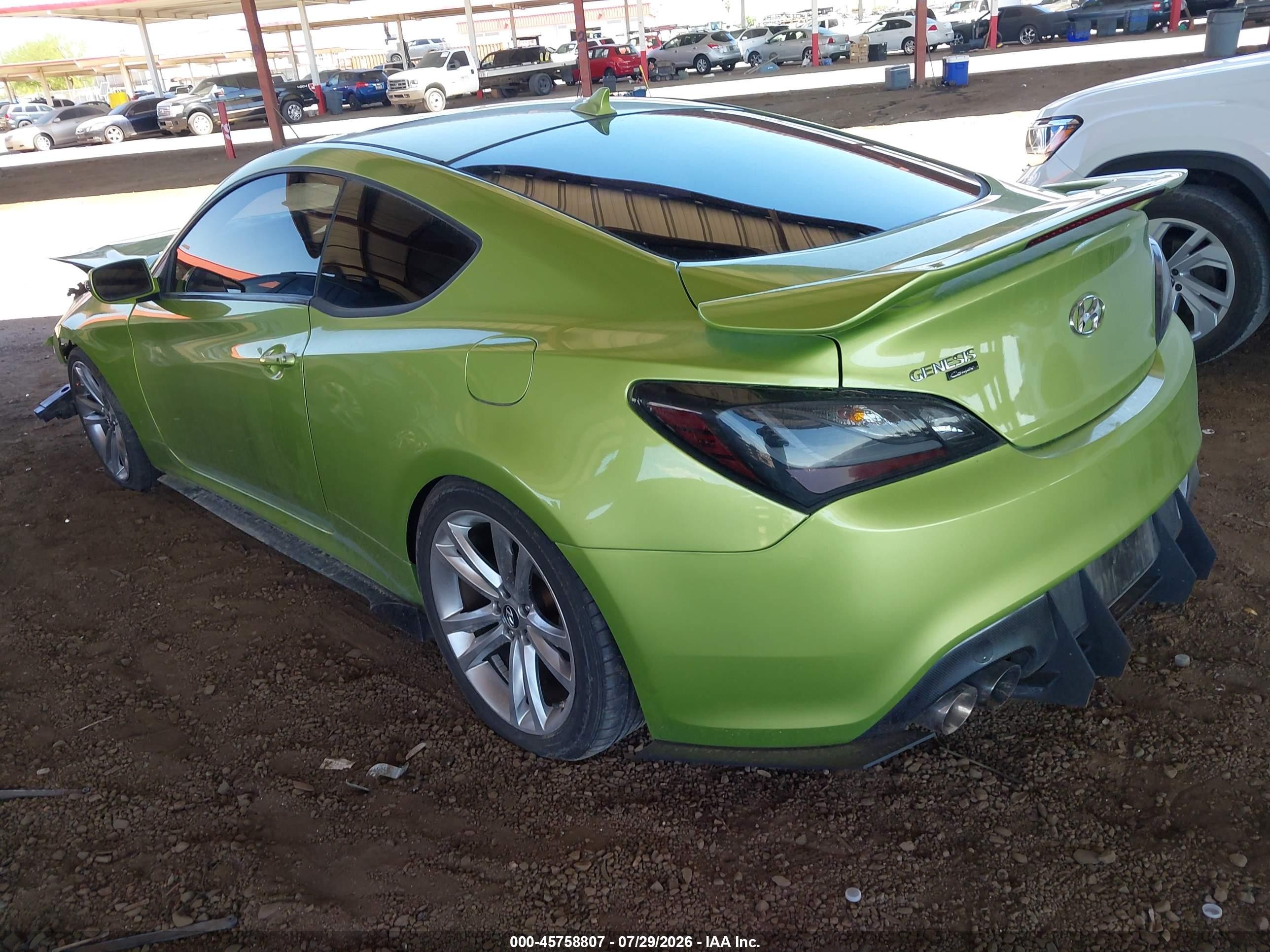 2010 Hyundai Genesis 3.8 Track Green vin: KMHHU6KHXAU037768