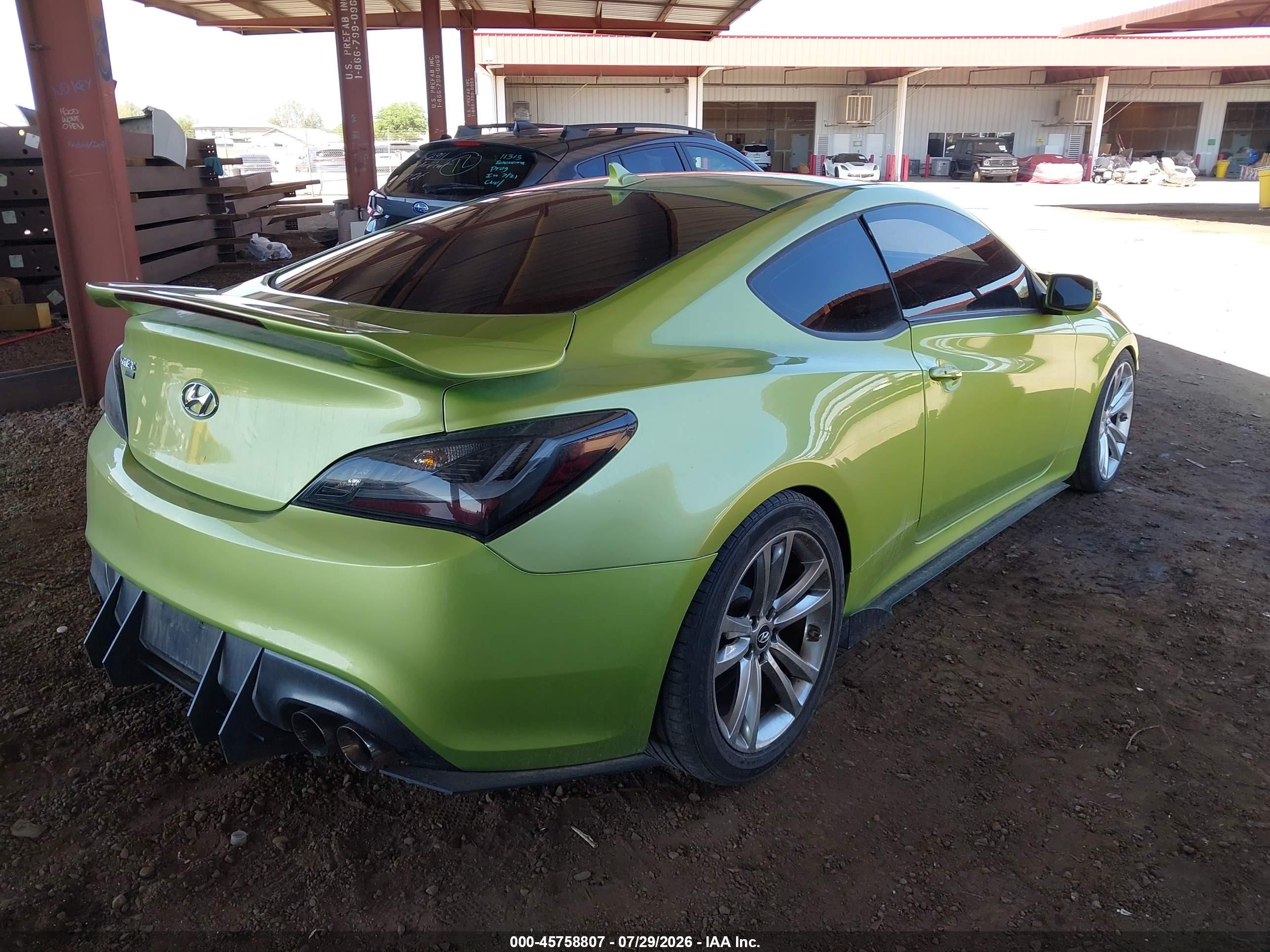2010 Hyundai Genesis 3.8 Track Green vin: KMHHU6KHXAU037768