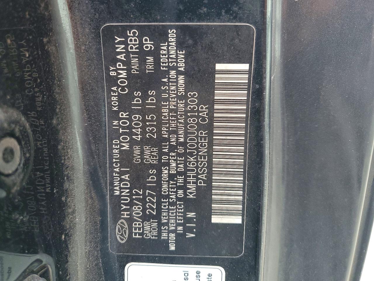 2013 Hyundai Genesis Coupe 3.8 Track Черный vin: KMHHU6KJ0DU081303