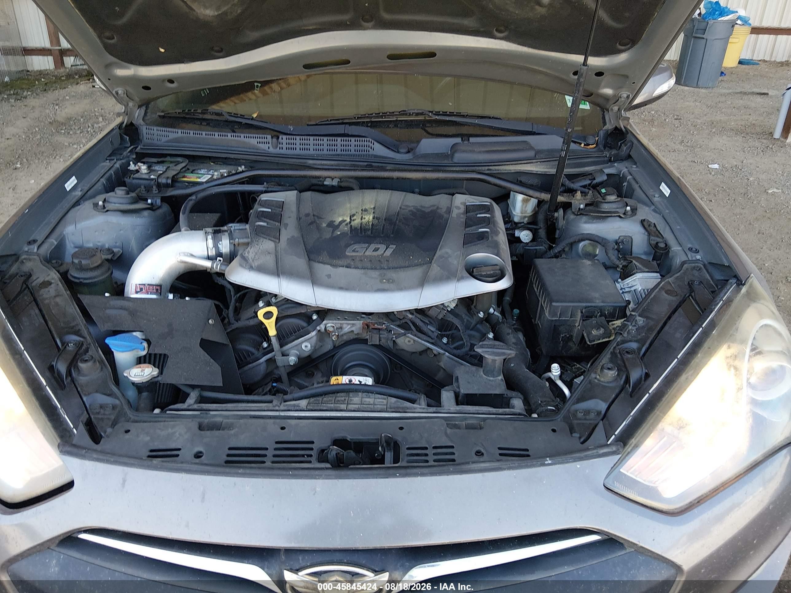 2013 Hyundai Genesis 3.8 Grand Touring Gray vin: KMHHU6KJ0DU095377