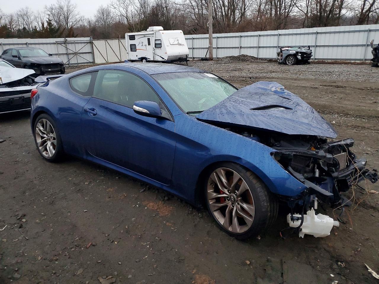 2015 Hyundai Genesis Coupe 3.8l Синий vin: KMHHU6KJ0FU130180