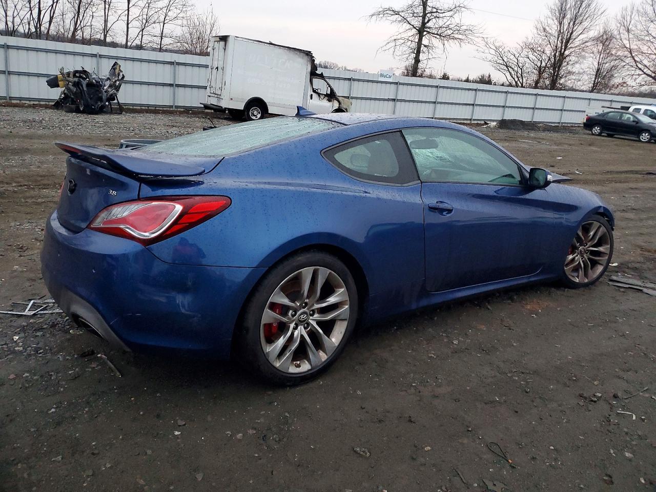 2015 Hyundai Genesis Coupe 3.8l Синий vin: KMHHU6KJ0FU130180
