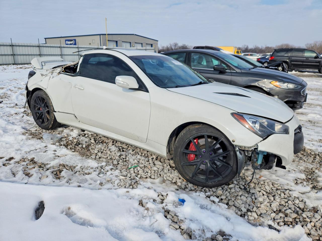 2013 Hyundai Genesis Coupe 3.8l Белый vin: KMHHU6KJ1DU094111