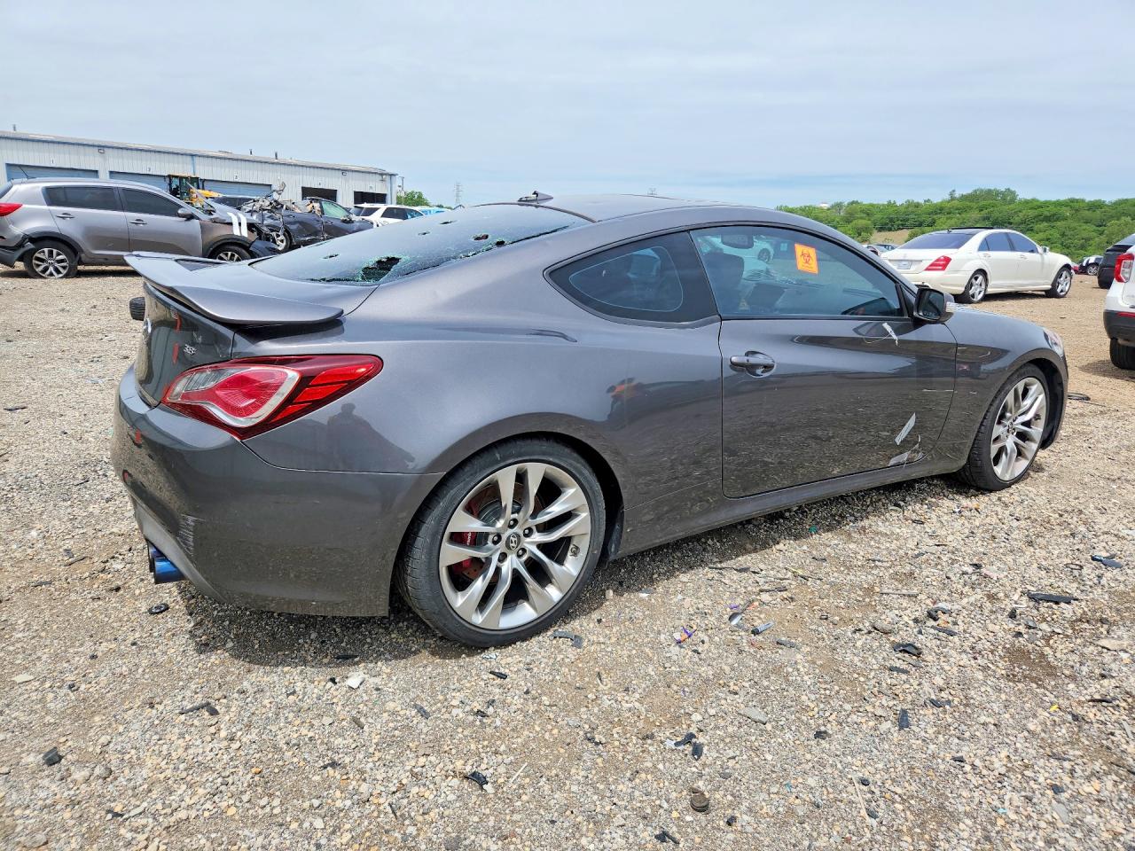 2013 Hyundai Genesis Coupe 3.8l Gray vin: KMHHU6KJ1DU096893