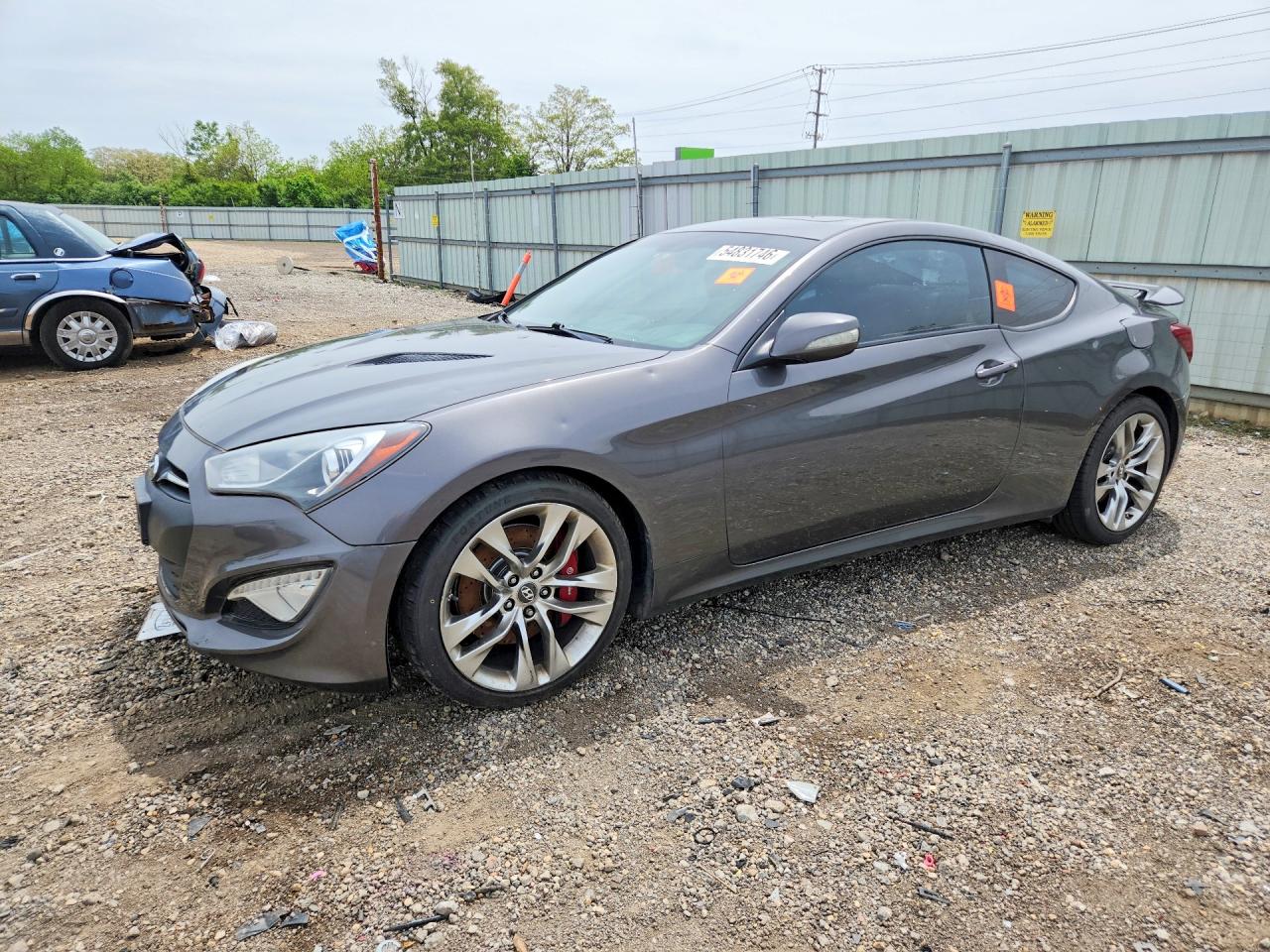 2013 Hyundai Genesis Coupe 3.8l Gray vin: KMHHU6KJ1DU096893