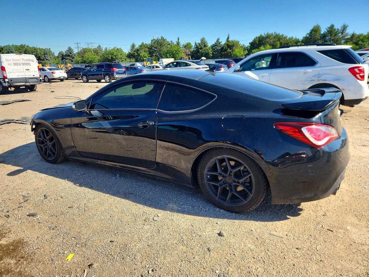 2013 Hyundai Genesis Coupe 3.8l Black vin: KMHHU6KJ1DU101946