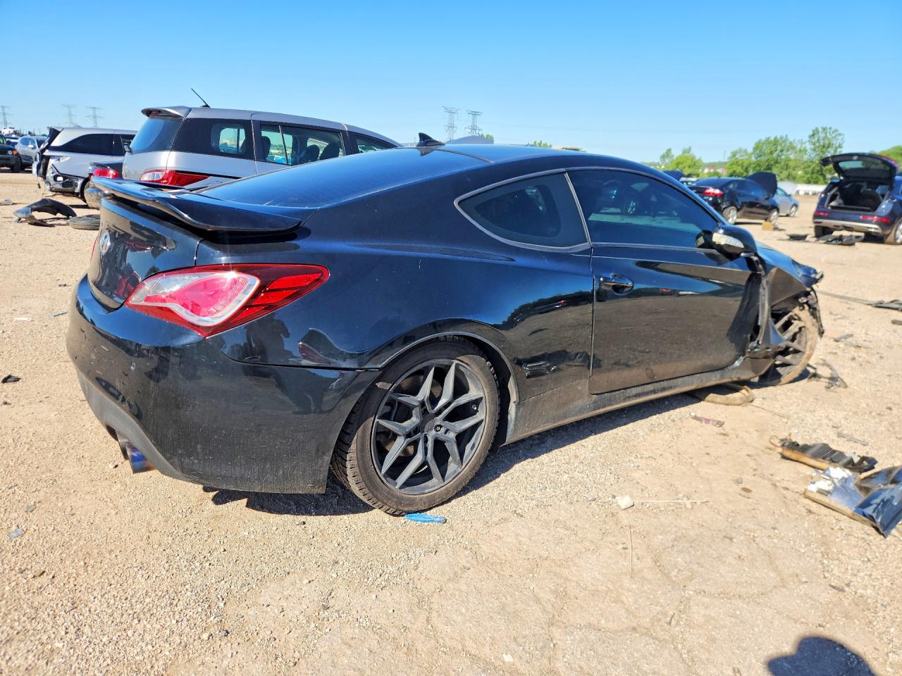 2013 Hyundai Genesis Coupe 3.8l Black vin: KMHHU6KJ1DU101946