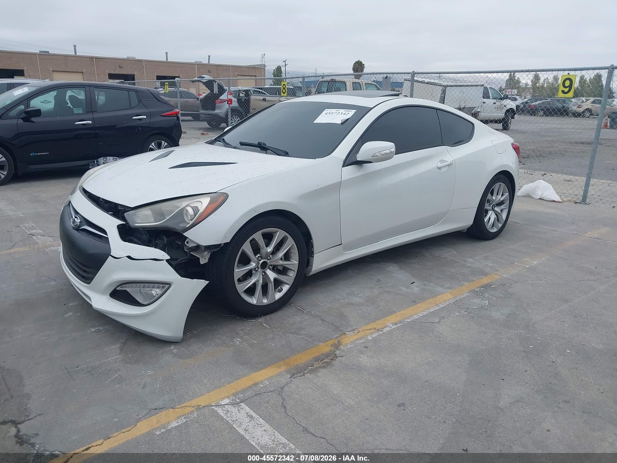 2013 Hyundai Genesis 3.8 Grand Touring White vin: KMHHU6KJ1DU109125