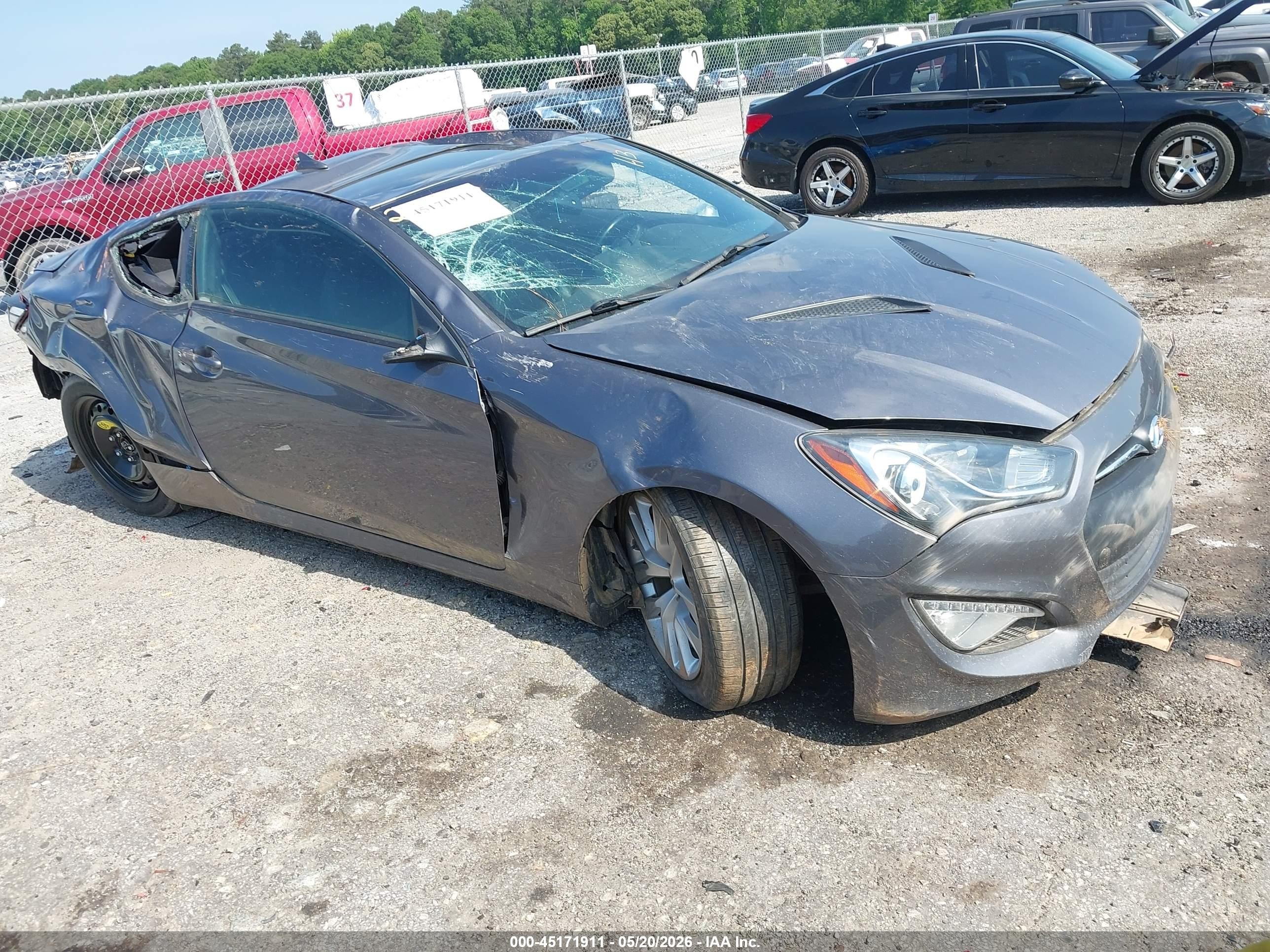 2013 Hyundai Genesis 3.8 Grand Touring Серый vin: KMHHU6KJ1DU109271