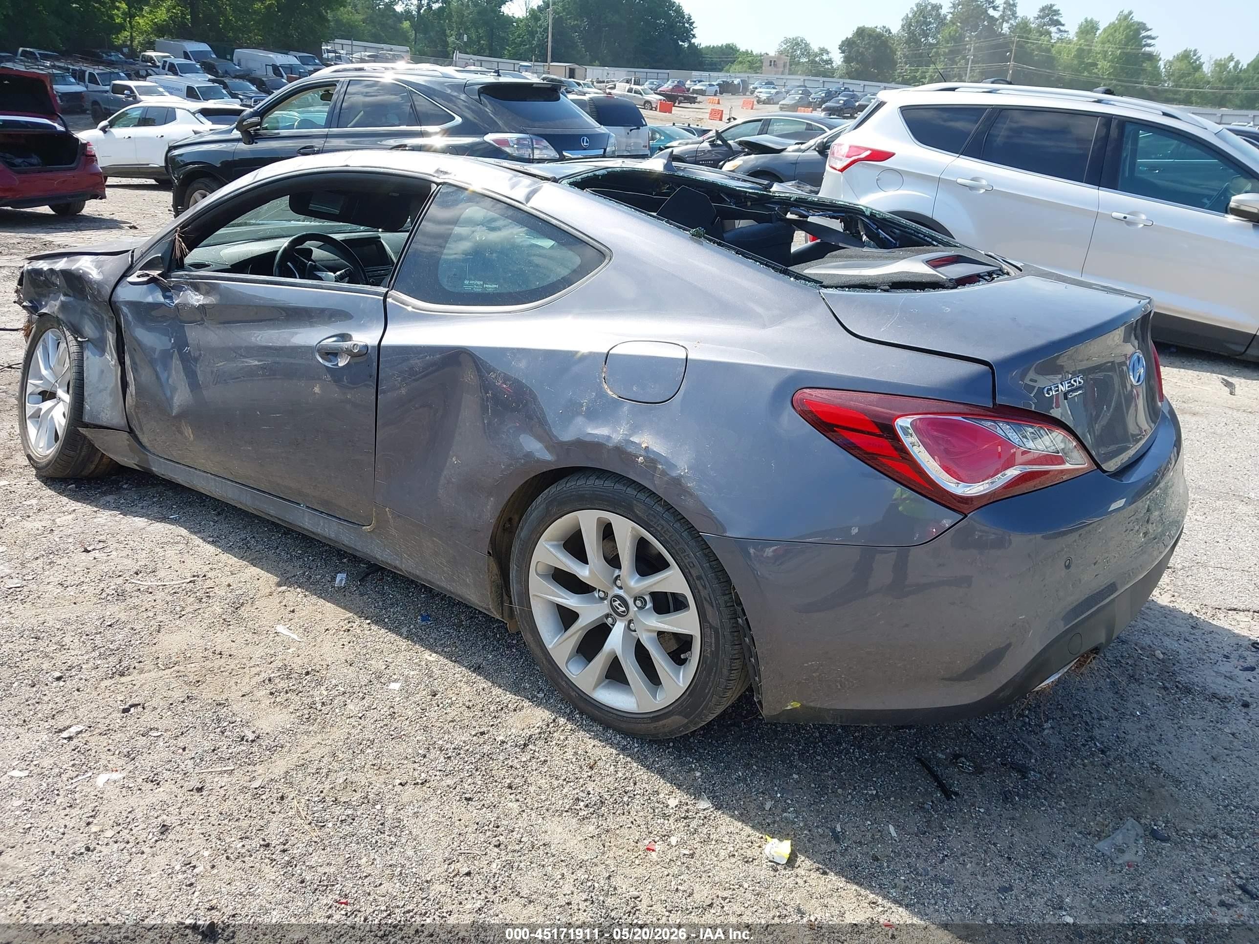 2013 Hyundai Genesis 3.8 Grand Touring Серый vin: KMHHU6KJ1DU109271