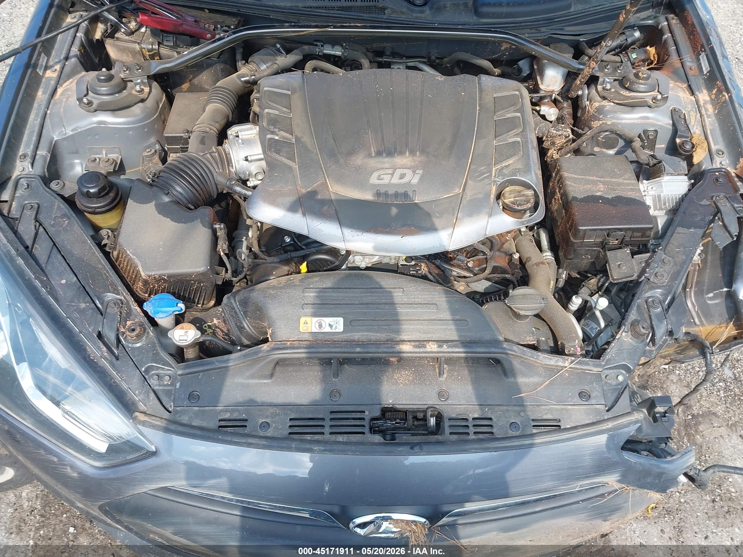 2013 Hyundai Genesis 3.8 Grand Touring Серый vin: KMHHU6KJ1DU109271