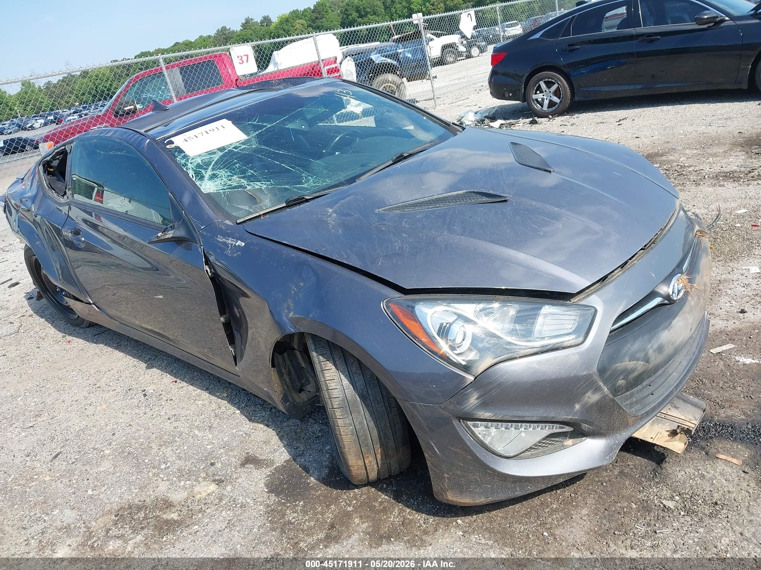 2013 Hyundai Genesis 3.8 Grand Touring Серый vin: KMHHU6KJ1DU109271