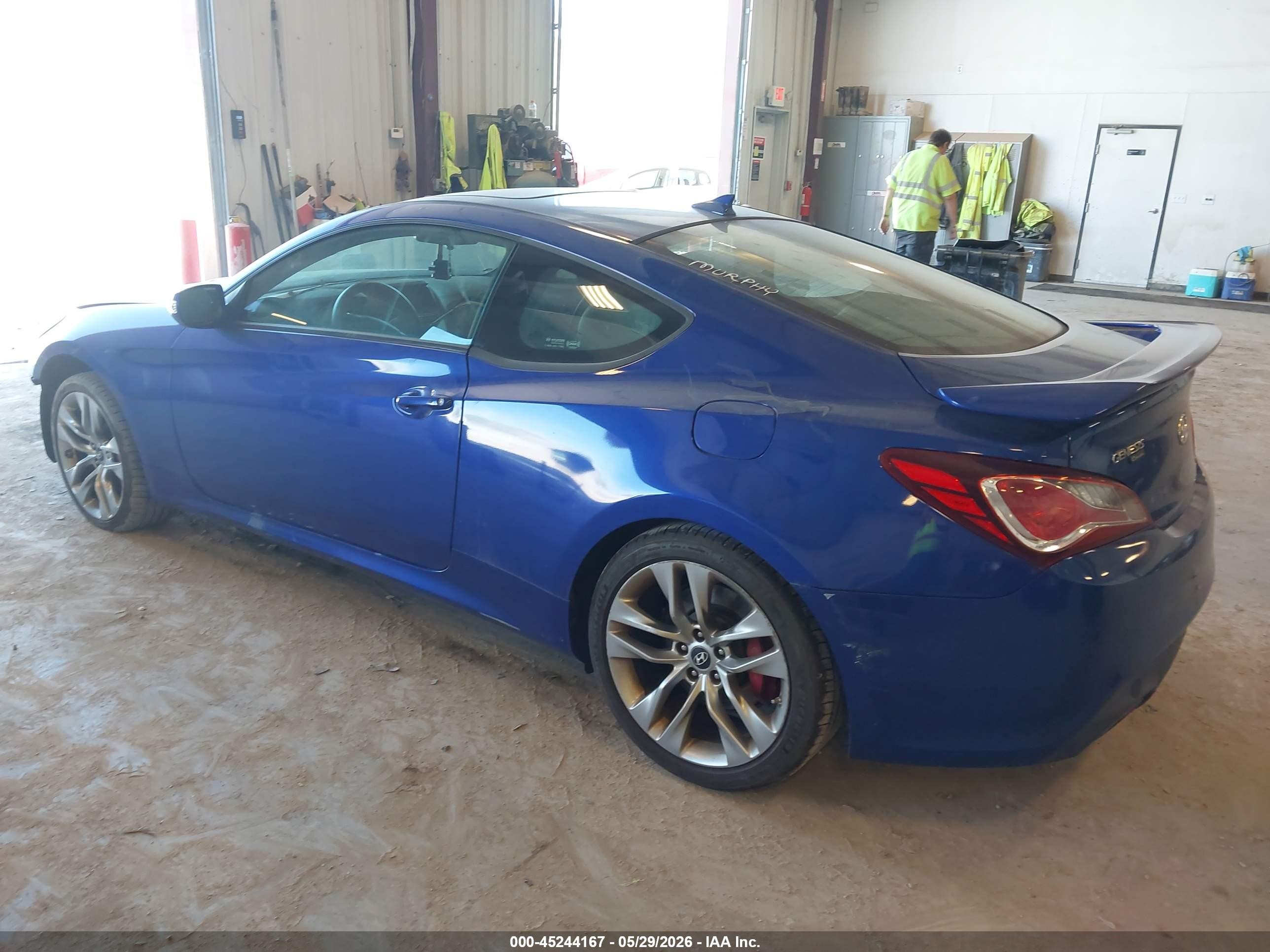 2013 Hyundai Genesis 3.8 Track Синий vin: KMHHU6KJ3DU085359