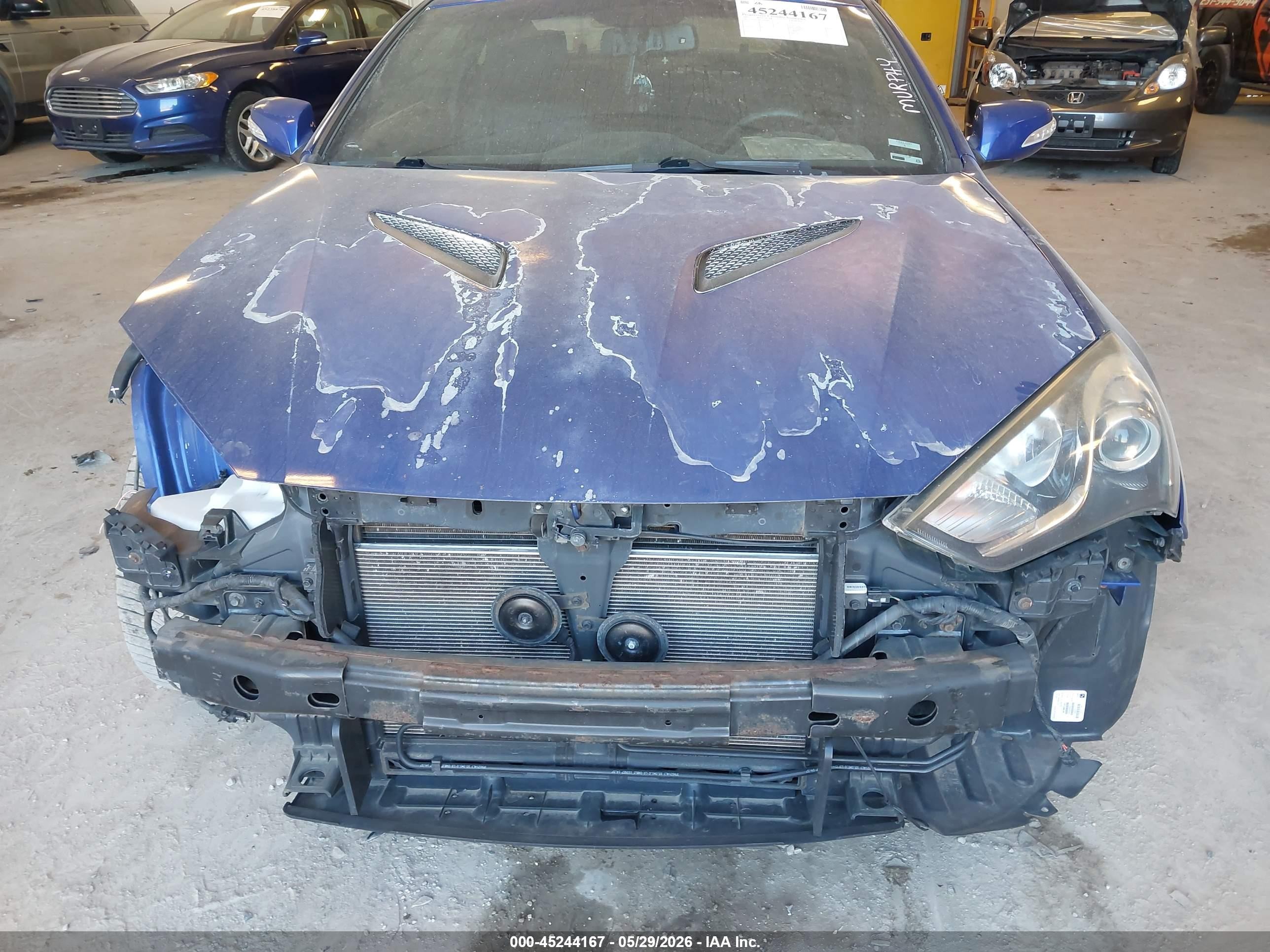 2013 Hyundai Genesis 3.8 Track Синий vin: KMHHU6KJ3DU085359