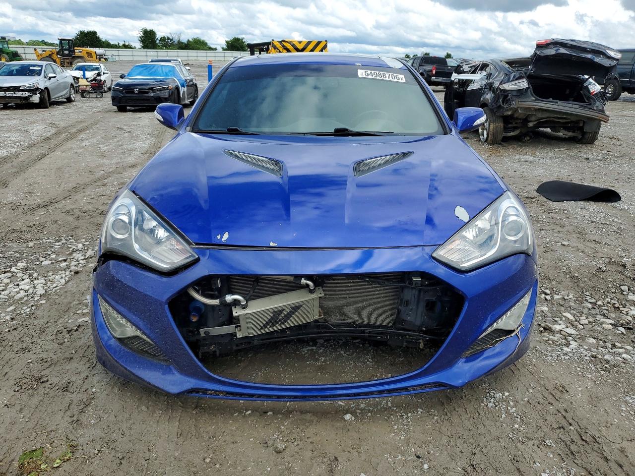 2013 Hyundai Genesis Coupe 3.8l Blue vin: KMHHU6KJ3DU092702