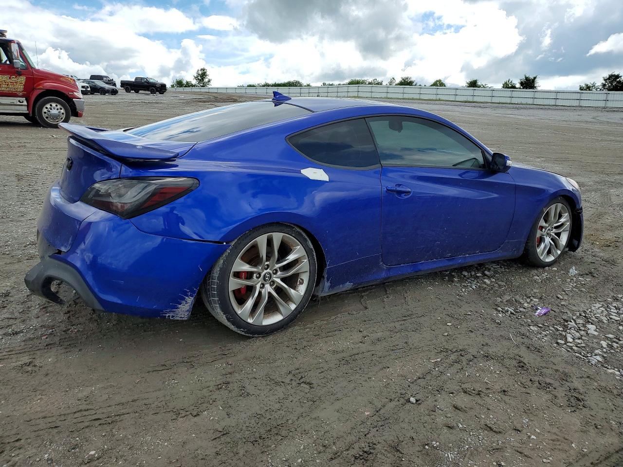 2013 Hyundai Genesis Coupe 3.8l Blue vin: KMHHU6KJ3DU092702