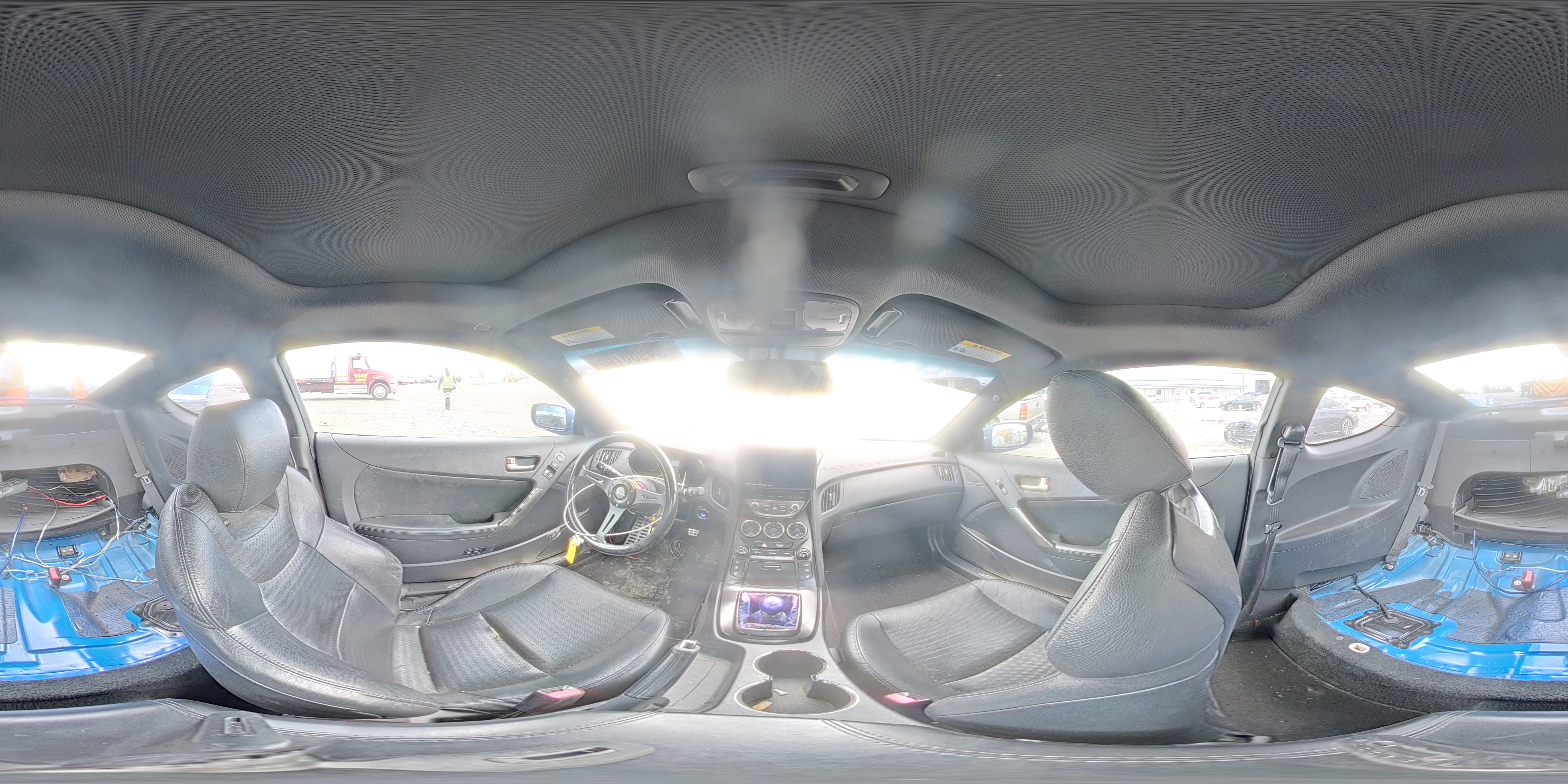 2013 Hyundai Genesis Coupe 3.8l Blue vin: KMHHU6KJ3DU092702