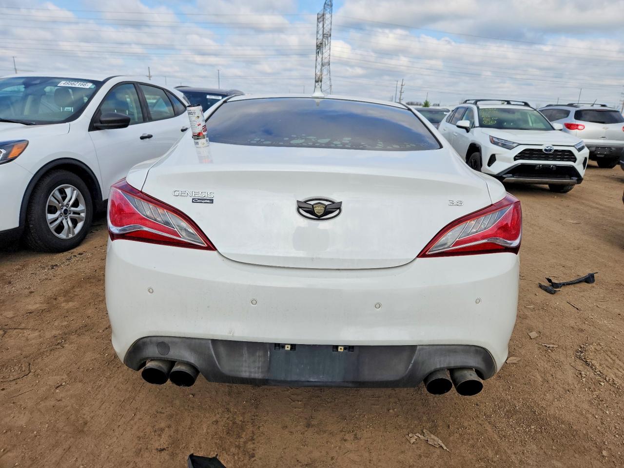 2013 Hyundai Genesis Coupe 3.8 Grand Touring White vin: KMHHU6KJ3DU106663