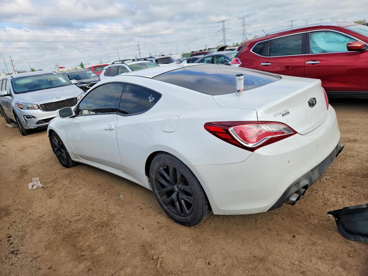 2013 Hyundai Genesis Coupe 3.8 Grand Touring White vin: KMHHU6KJ3DU106663