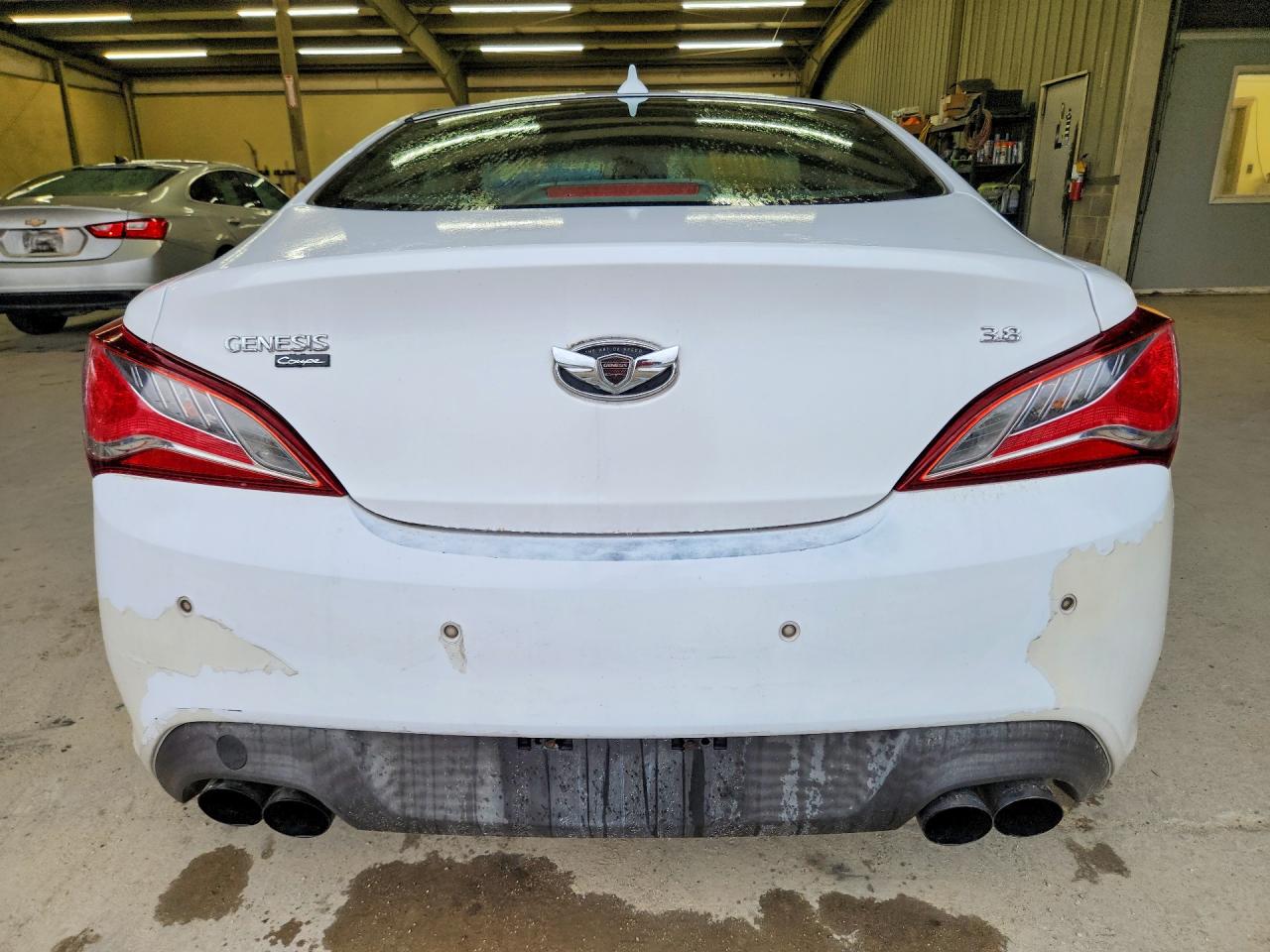 2014 Hyundai Genesis Coupe 3.8l White vin: KMHHU6KJ3EU116837