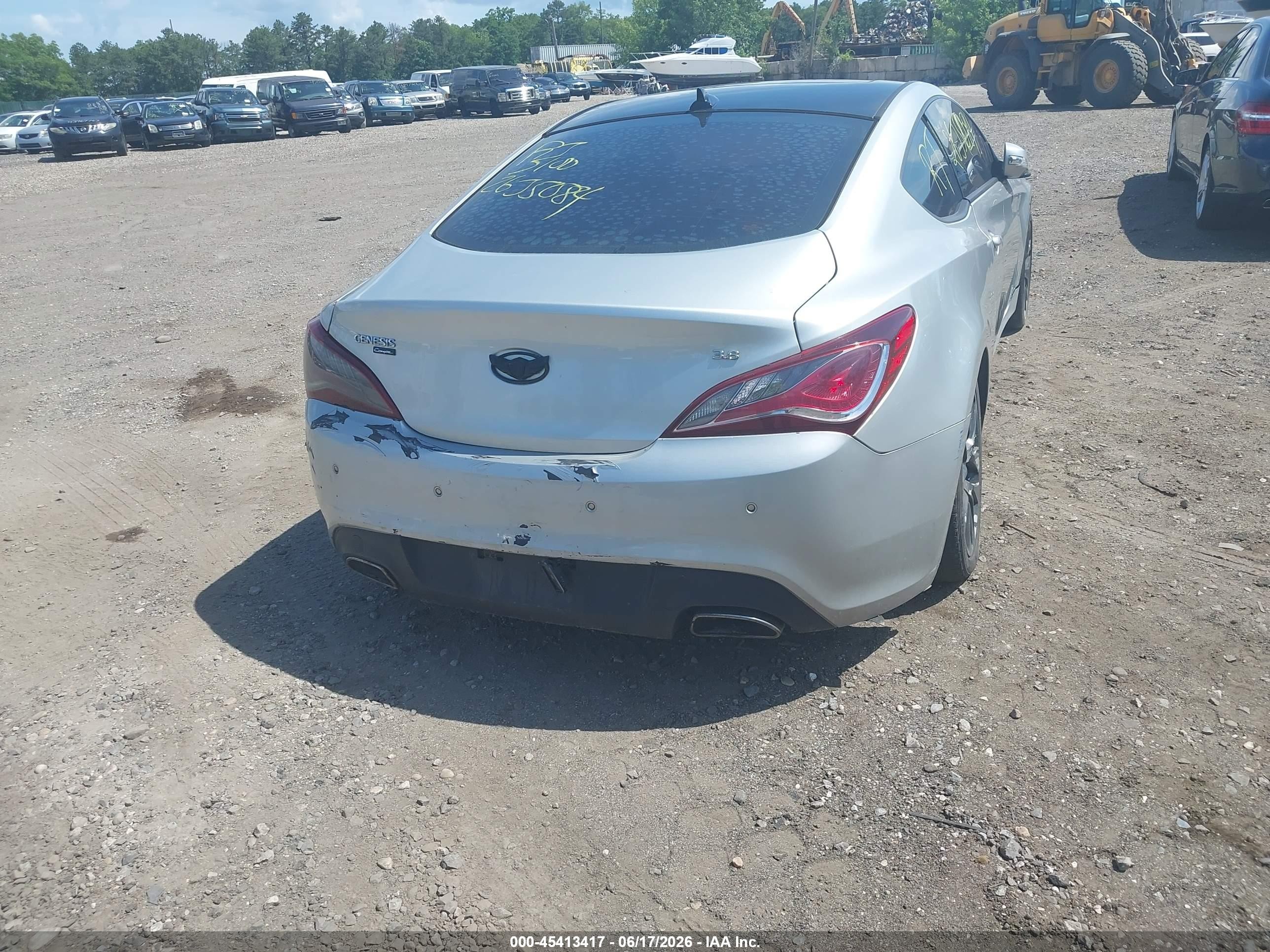 2013 Hyundai Genesis 3.8 Grand Touring Серебряный vin: KMHHU6KJ4DU104680