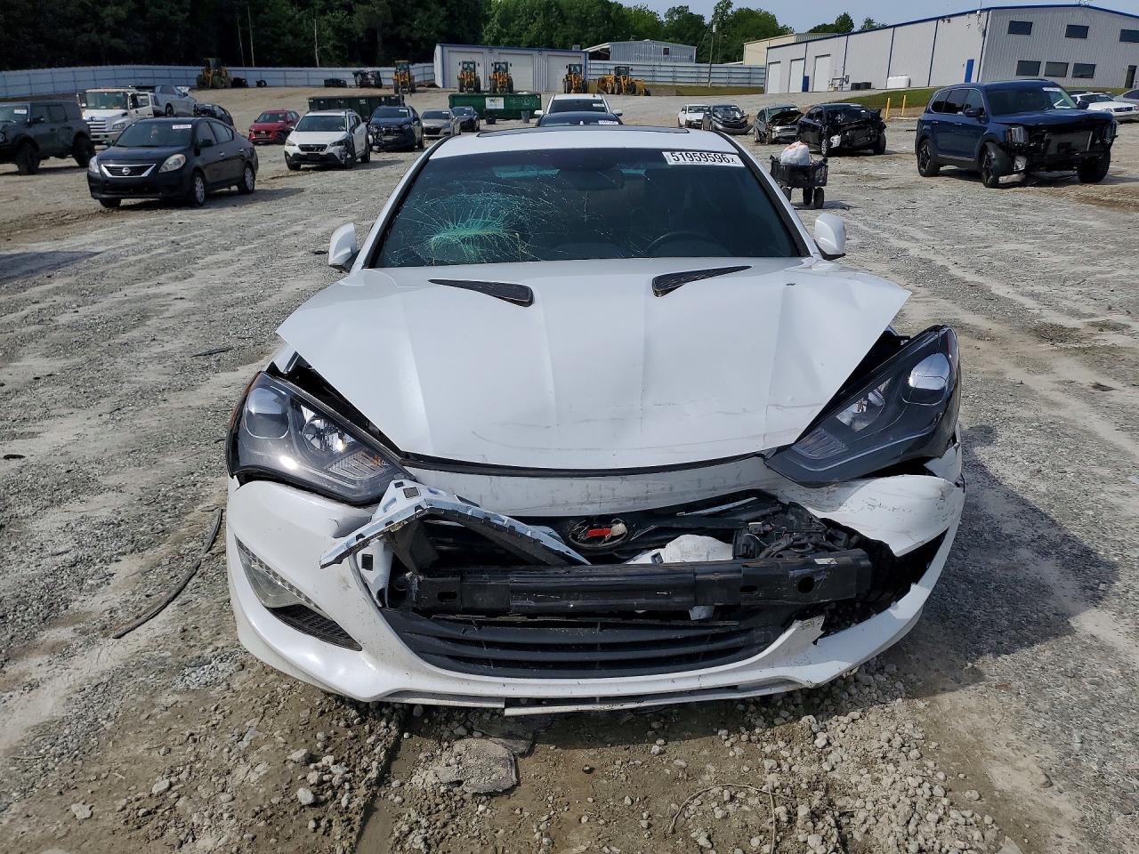 2015 Hyundai Genesis Coupe 3.8 Ultimate White vin: KMHHU6KJ4FU130506