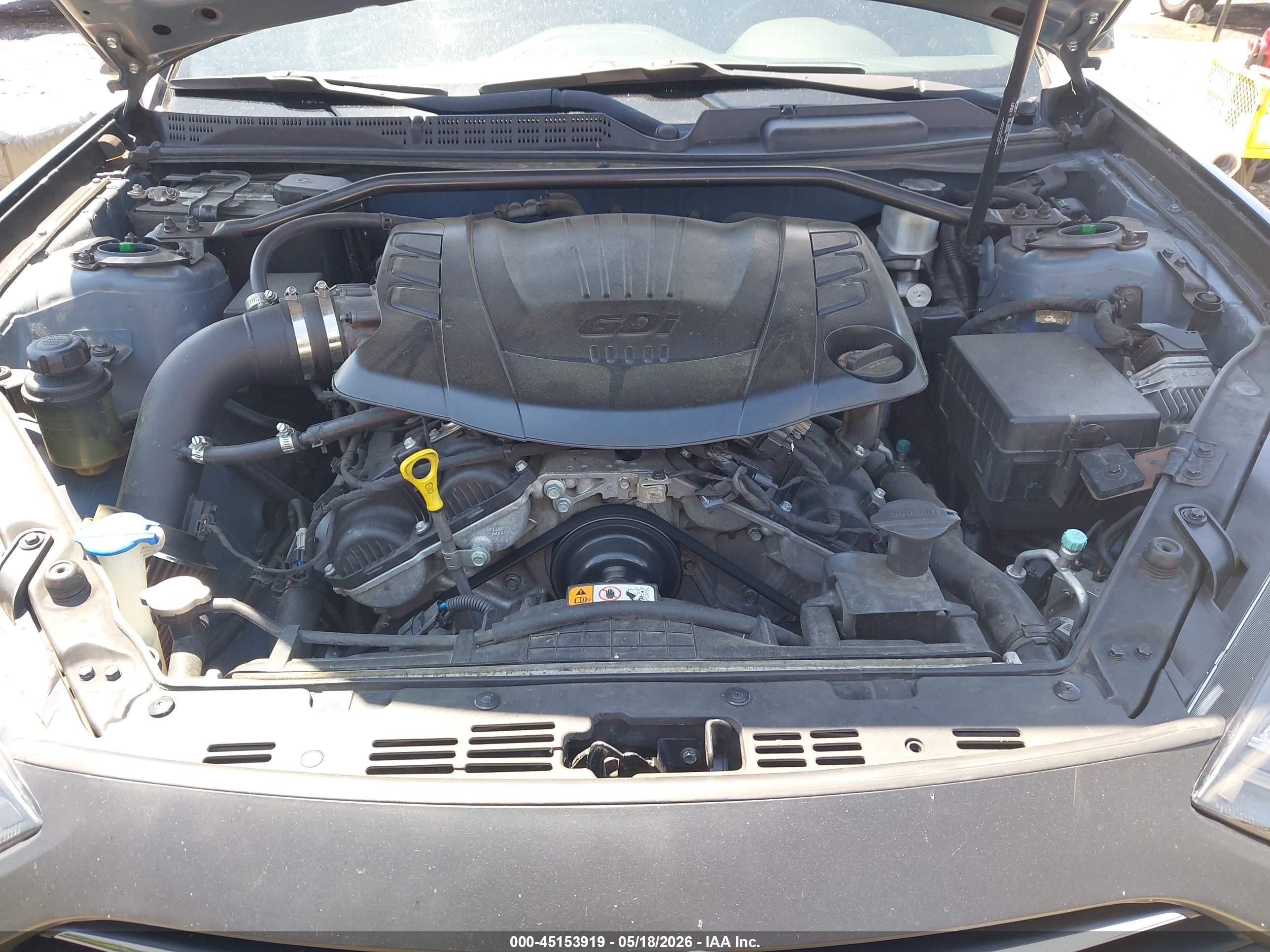 2013 Hyundai Genesis 3.8 Grand Touring Gray vin: KMHHU6KJ5DU089817