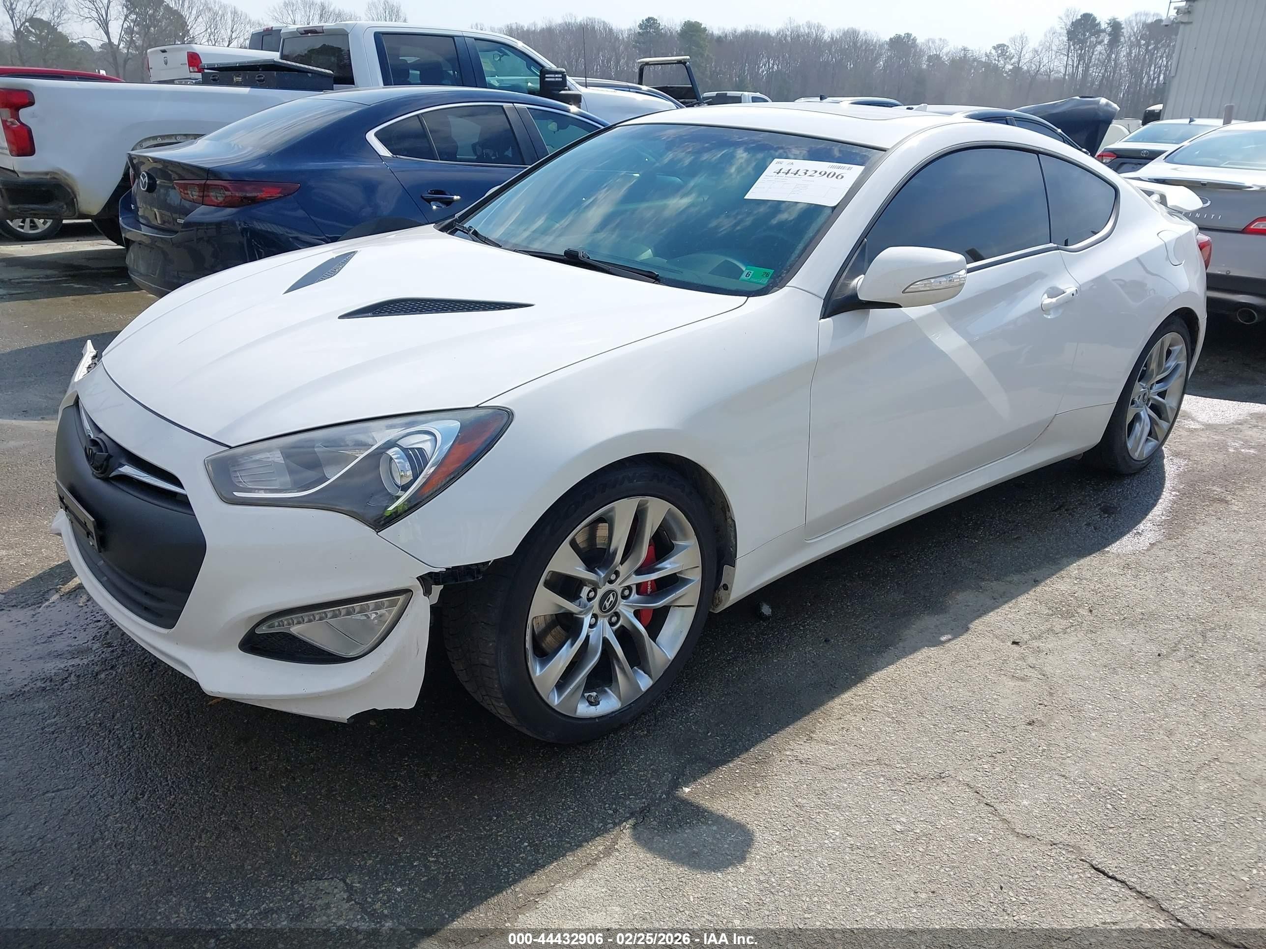 2013 Hyundai Genesis 3.8 Track White vin: KMHHU6KJ6DU080561