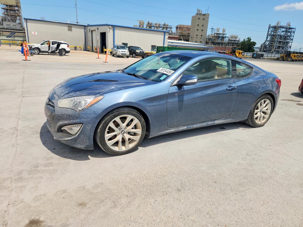 2013 Hyundai Genesis Coupe 3.8l Blue vin: KMHHU6KJ6DU095965