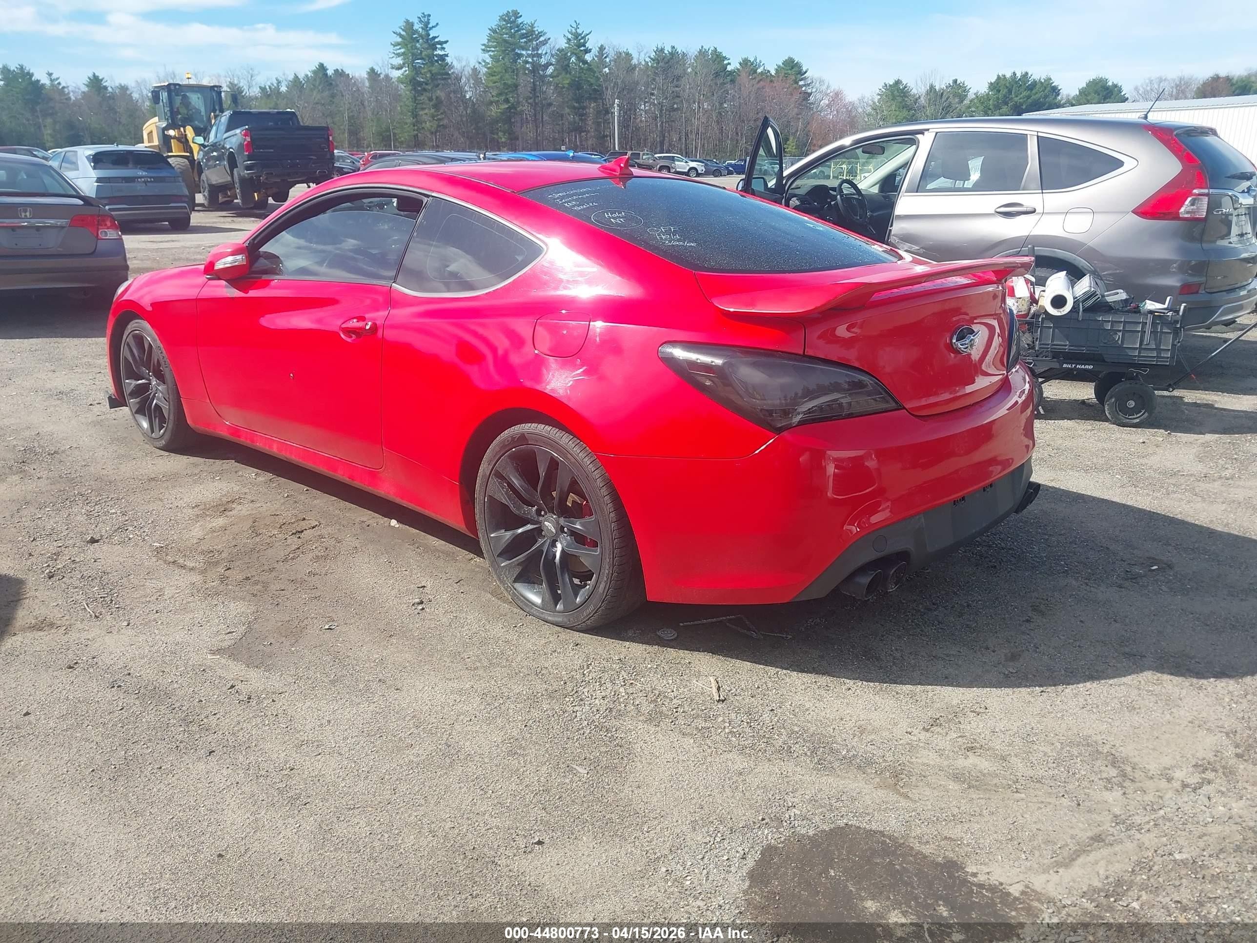 2013 Hyundai Genesis   Красный vin: KMHHU6KJ6DU106852