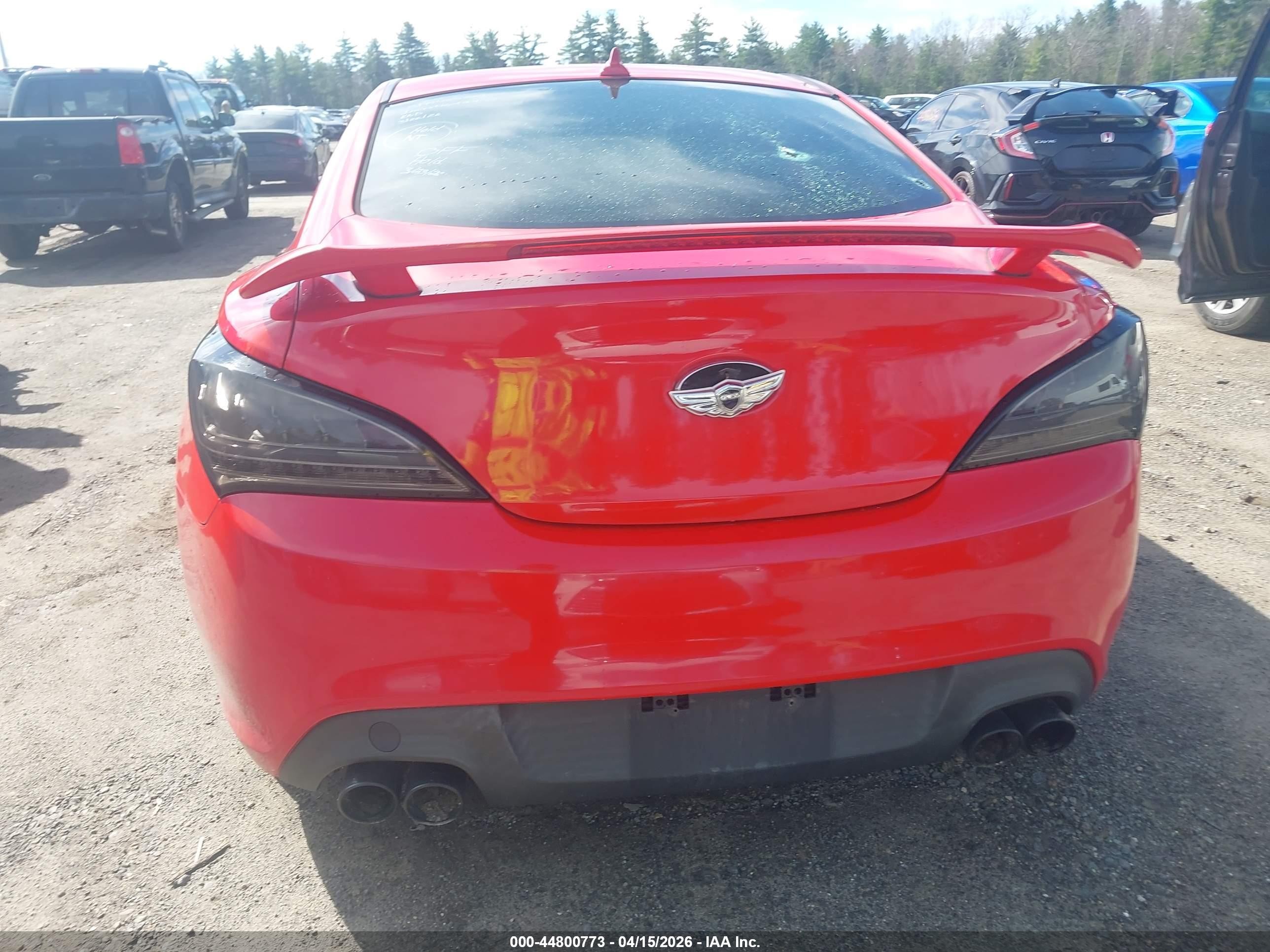 2013 Hyundai Genesis   Красный vin: KMHHU6KJ6DU106852
