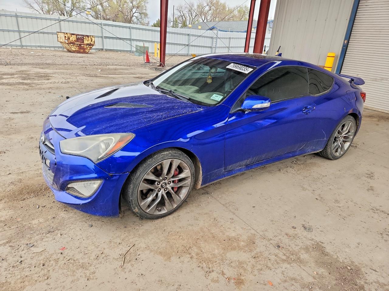 2013 Hyundai Genesis Coupe 3.8 Track Blue vin: KMHHU6KJ7DU080424