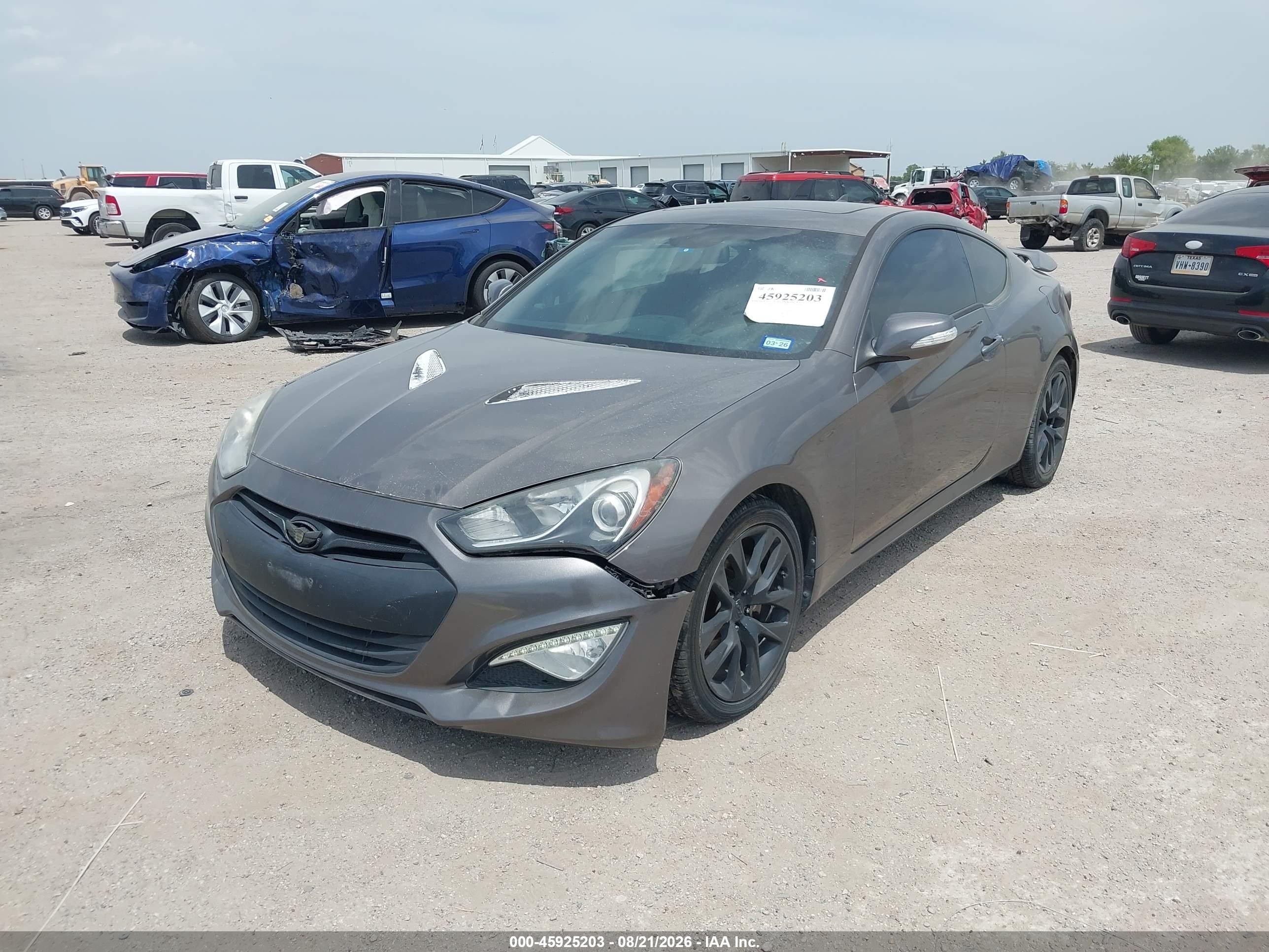 2013 Hyundai Genesis 3.8 Grand Touring Gray vin: KMHHU6KJ7DU102017